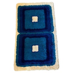 1960's HOJER EKSPORT WILTON UNUSED Mid Century Modern Rya Rug Danish Rug Wool