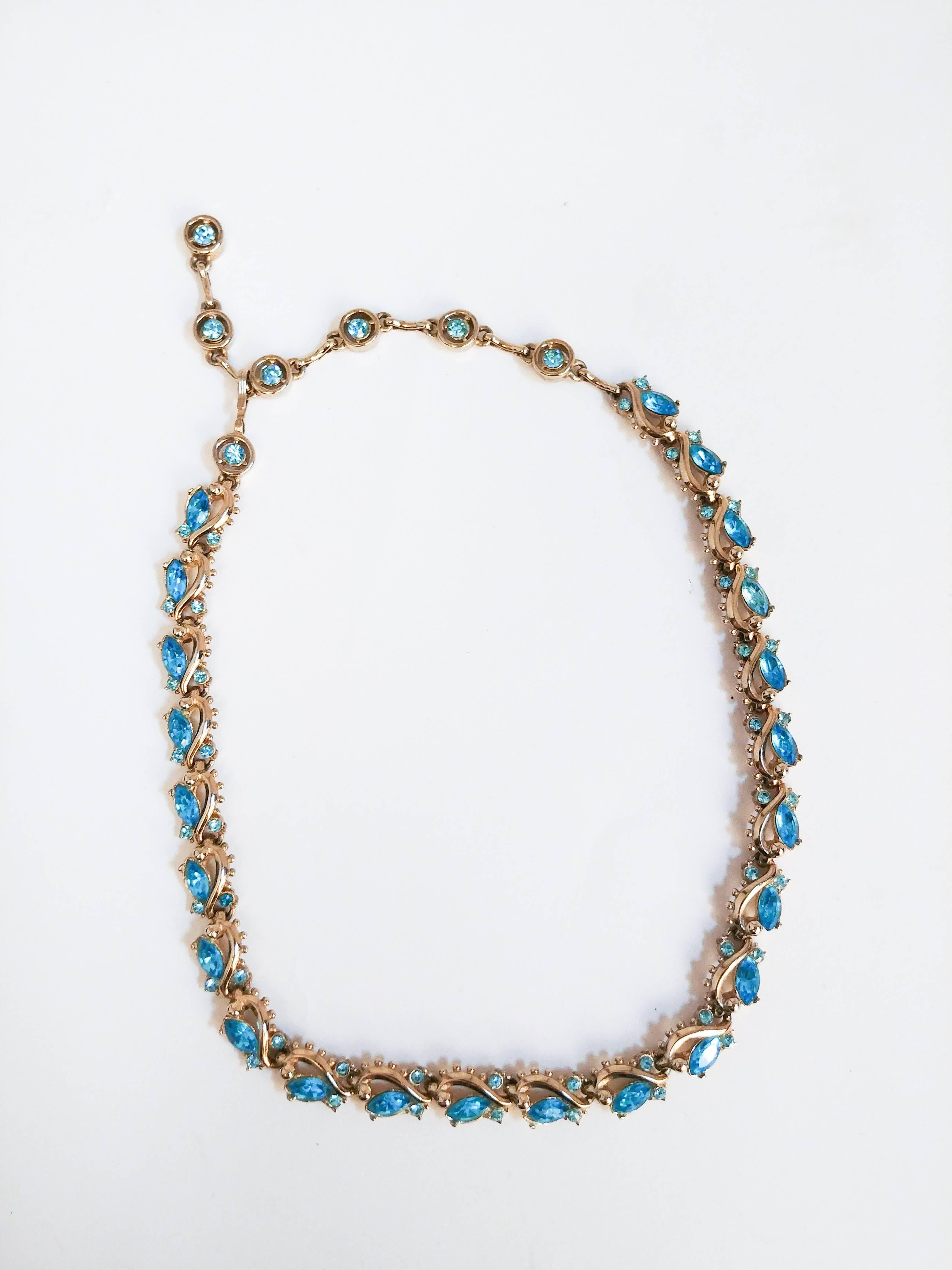 blue stone necklace gold