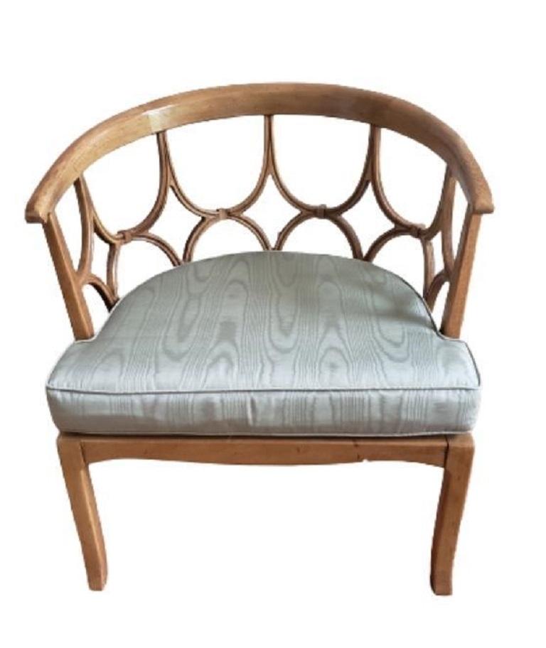 20th Century 1960s Hollywood Regency Barrel Spider Back Lounge Chair