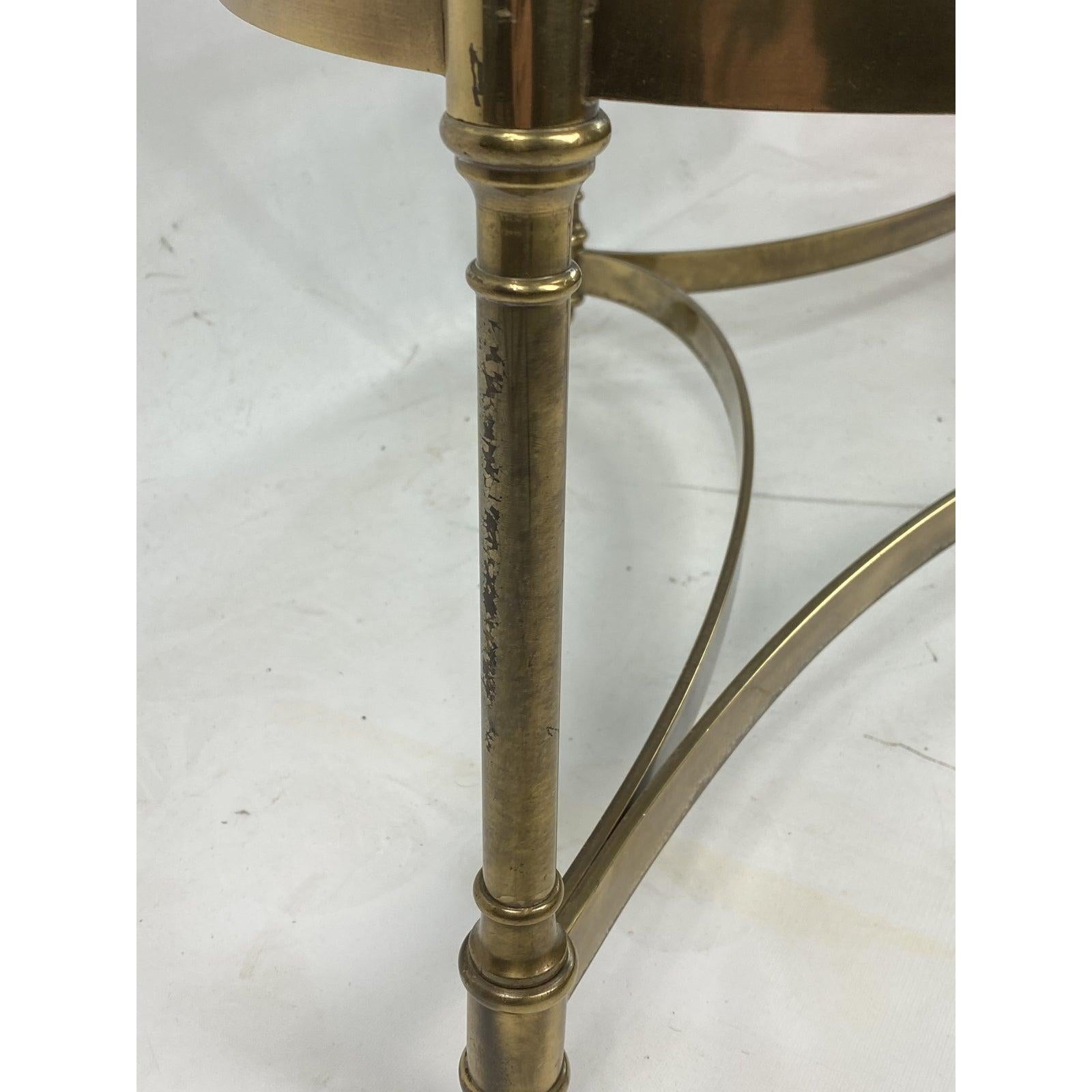 1960s Hollywood Regency Brass Cocktail Table with Hoofed Feet by LaBarge 3