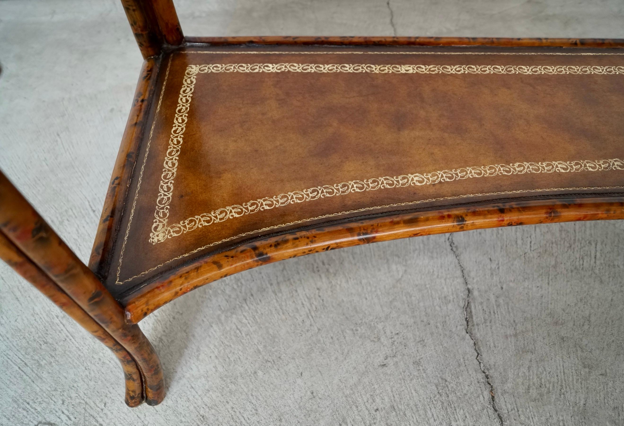 1960's Hollywood Regency Chinoiserie Maitland-Smith Console Table For Sale 10