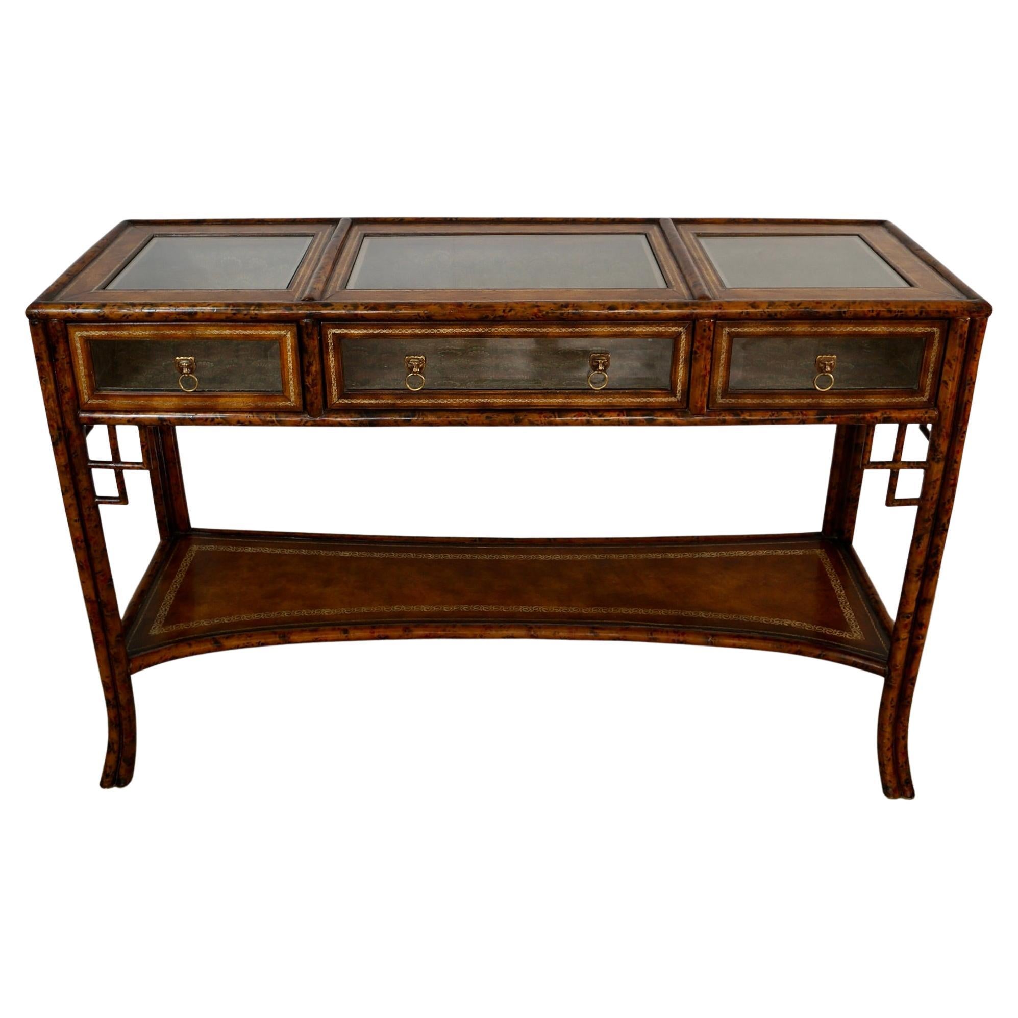 1960er Hollywood Regency Chinoiserie Maitland-Smith Konsolentisch