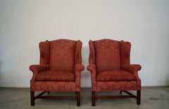 Sedie Wingback in stile Hollywood Regency Feder del 1960 - una coppia