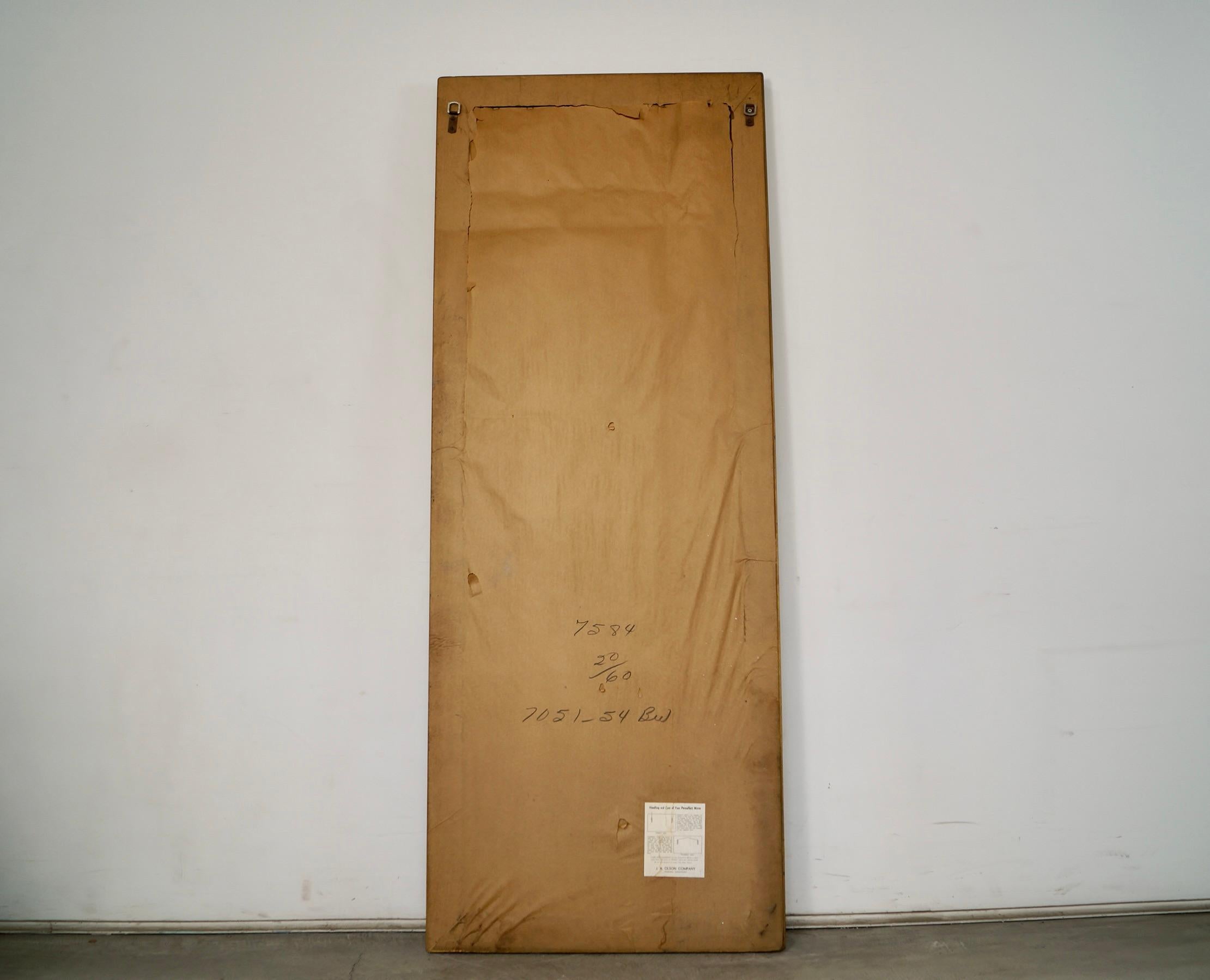 1960's Hollywood Regency Gilded Full-Length Beveled Mirror With Vanity Base For Sale 15