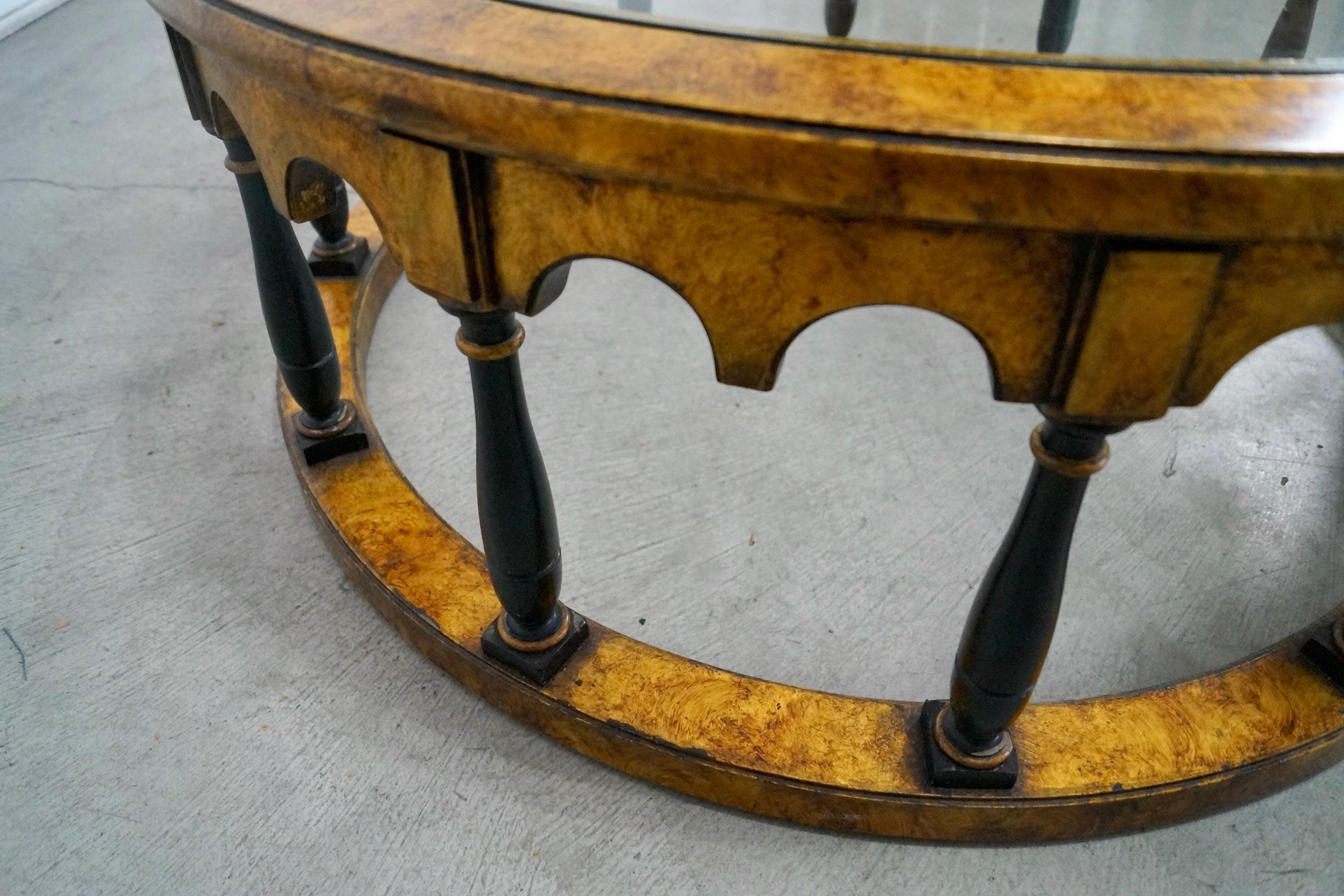 1960's Hollywood Regency Gold Leaf Coffee Table For Sale 15