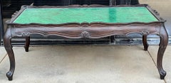 1960s Hollywood Regency Italian Rococo Style Faux Malachite Coffee Table