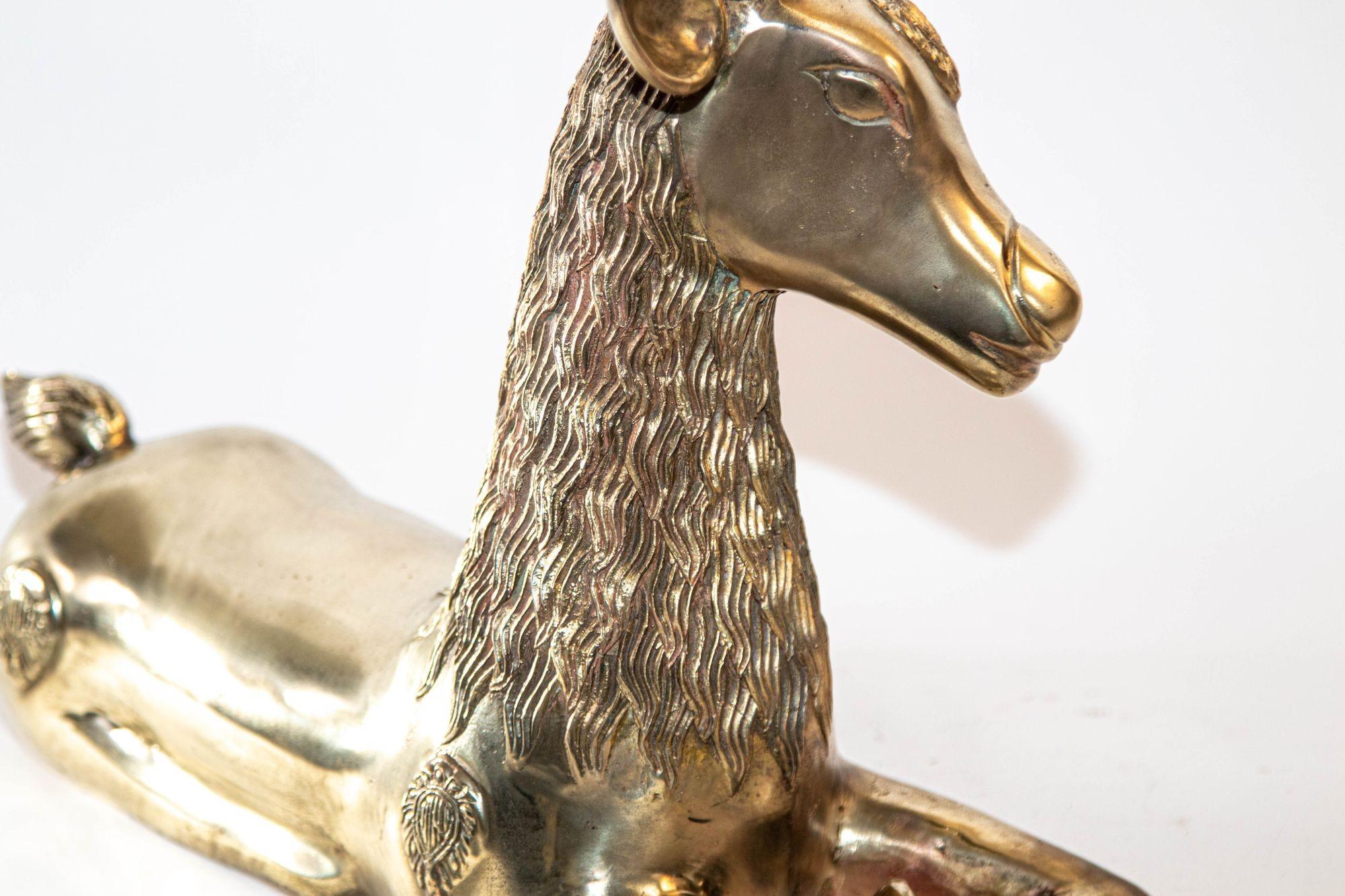 1960s Hollywood Regency Large Brass Deer by Sarreid Ltd, Spain 5