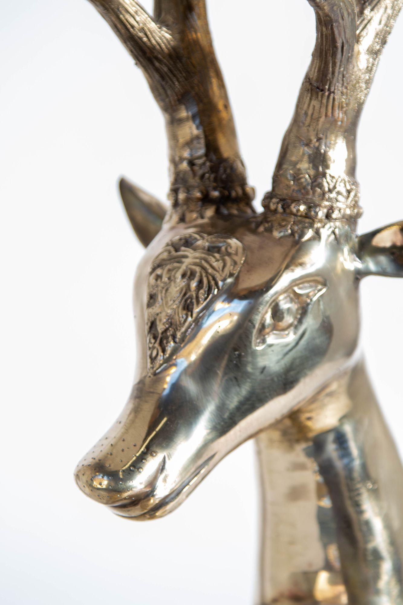 1960s Hollywood Regency Large Brass Deer by Sarreid Ltd, Spain For Sale 9