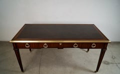 1960's Hollywood Regency Leather Writing Desk by Slight Furniture