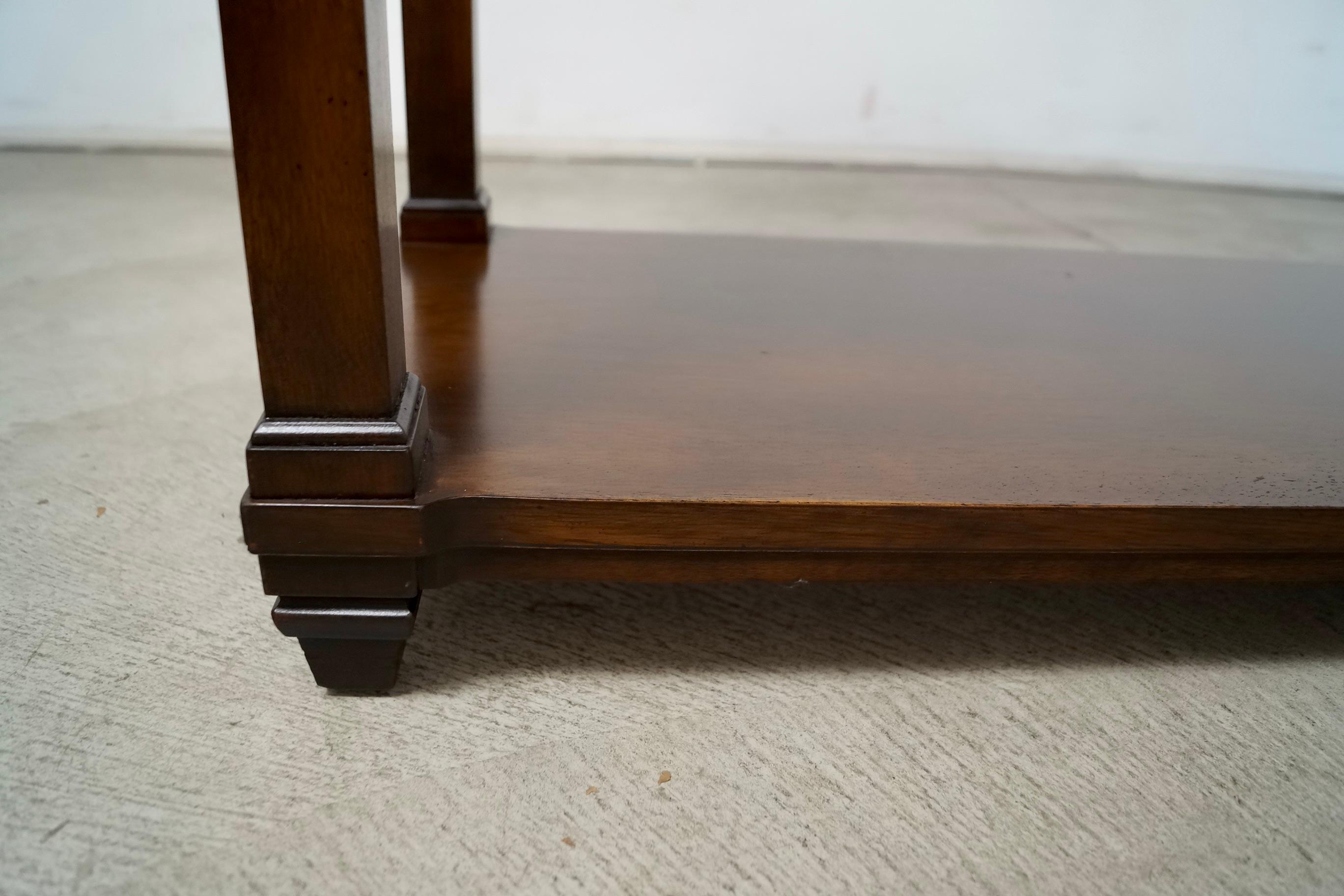 1960's Hollywood Regency Long Walnut Bookshelf / Shelf 13