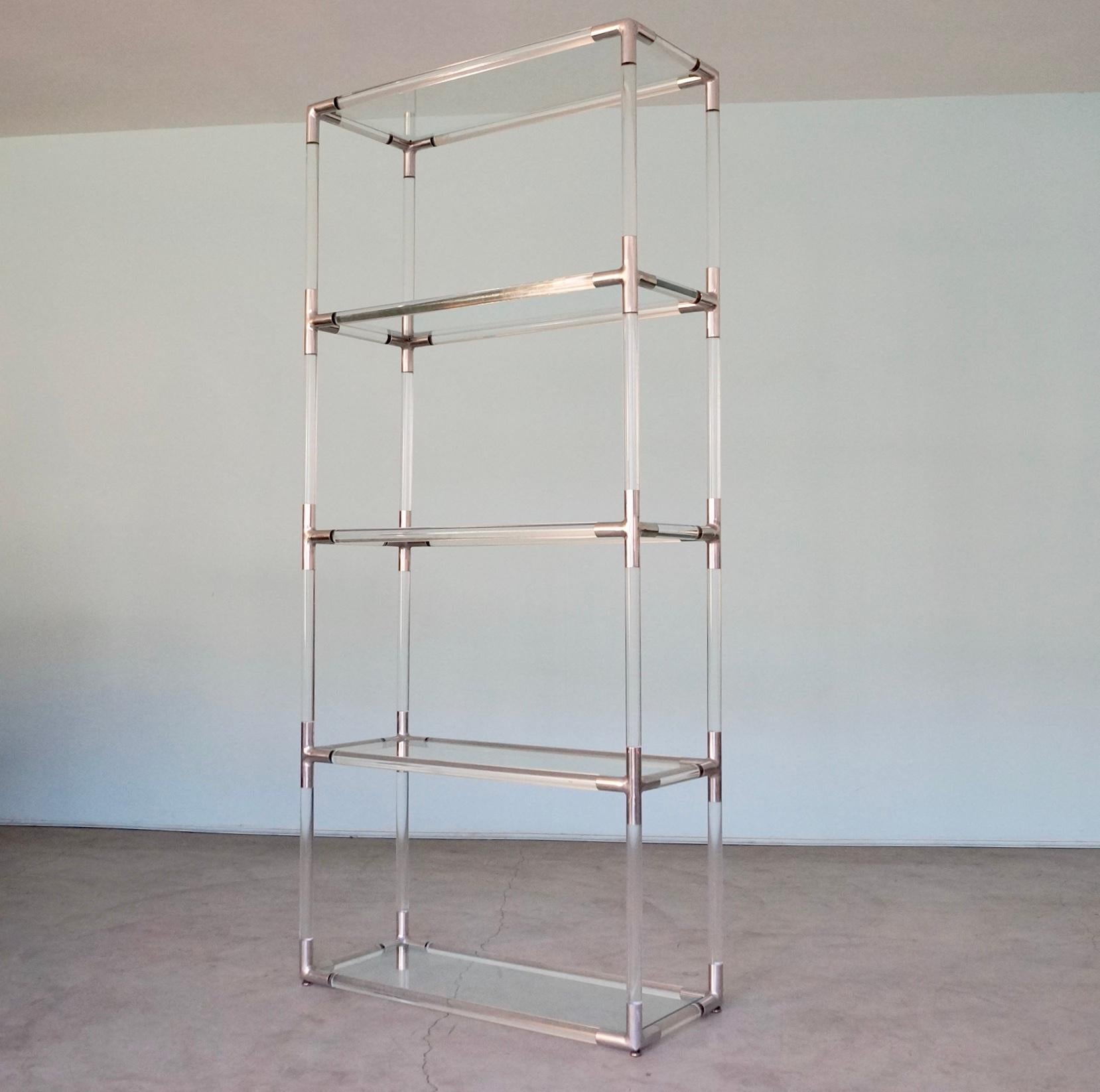 20th Century 1960's, Hollywood Regency Lucite Shelf For Sale