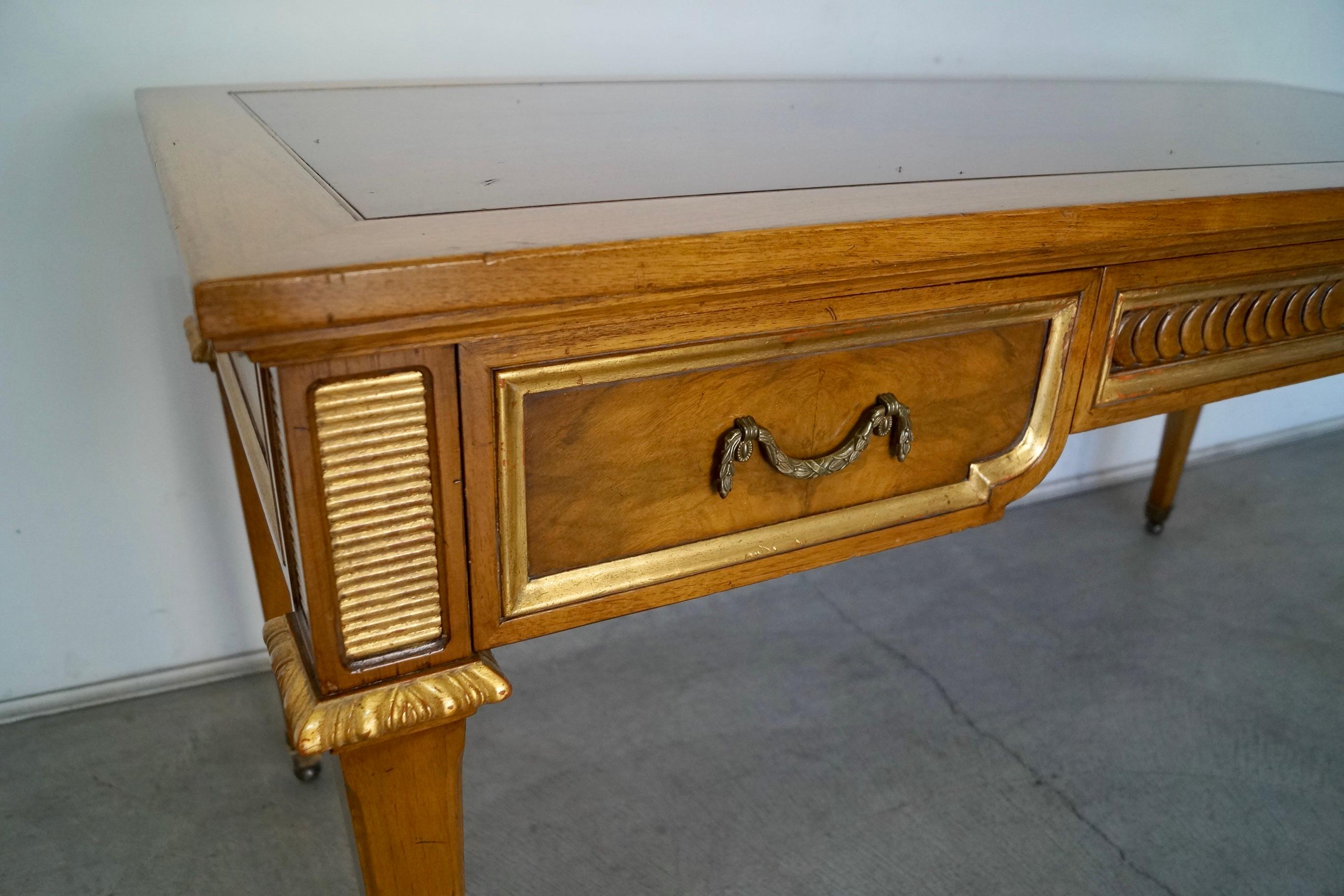 1960s Hollywood Regency Neoclassical Revival Karges Writing Desk For Sale 9