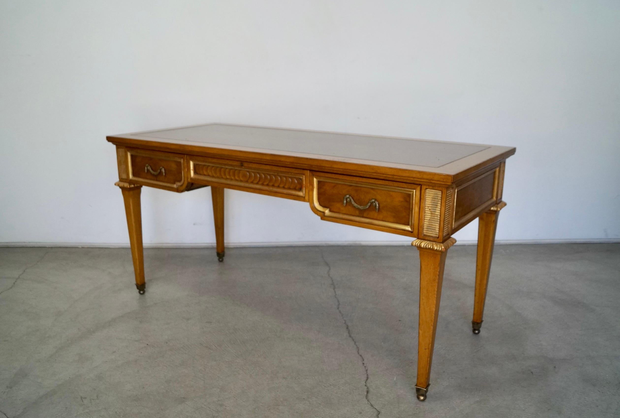 1960s Hollywood Regency Neoclassical Revival Karges Writing Desk For Sale 1