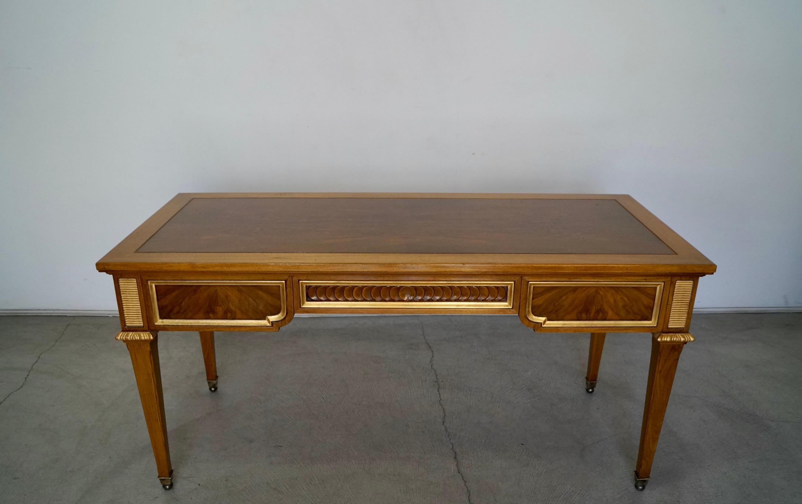 1960s Hollywood Regency Neoclassical Revival Karges Writing Desk For Sale 2