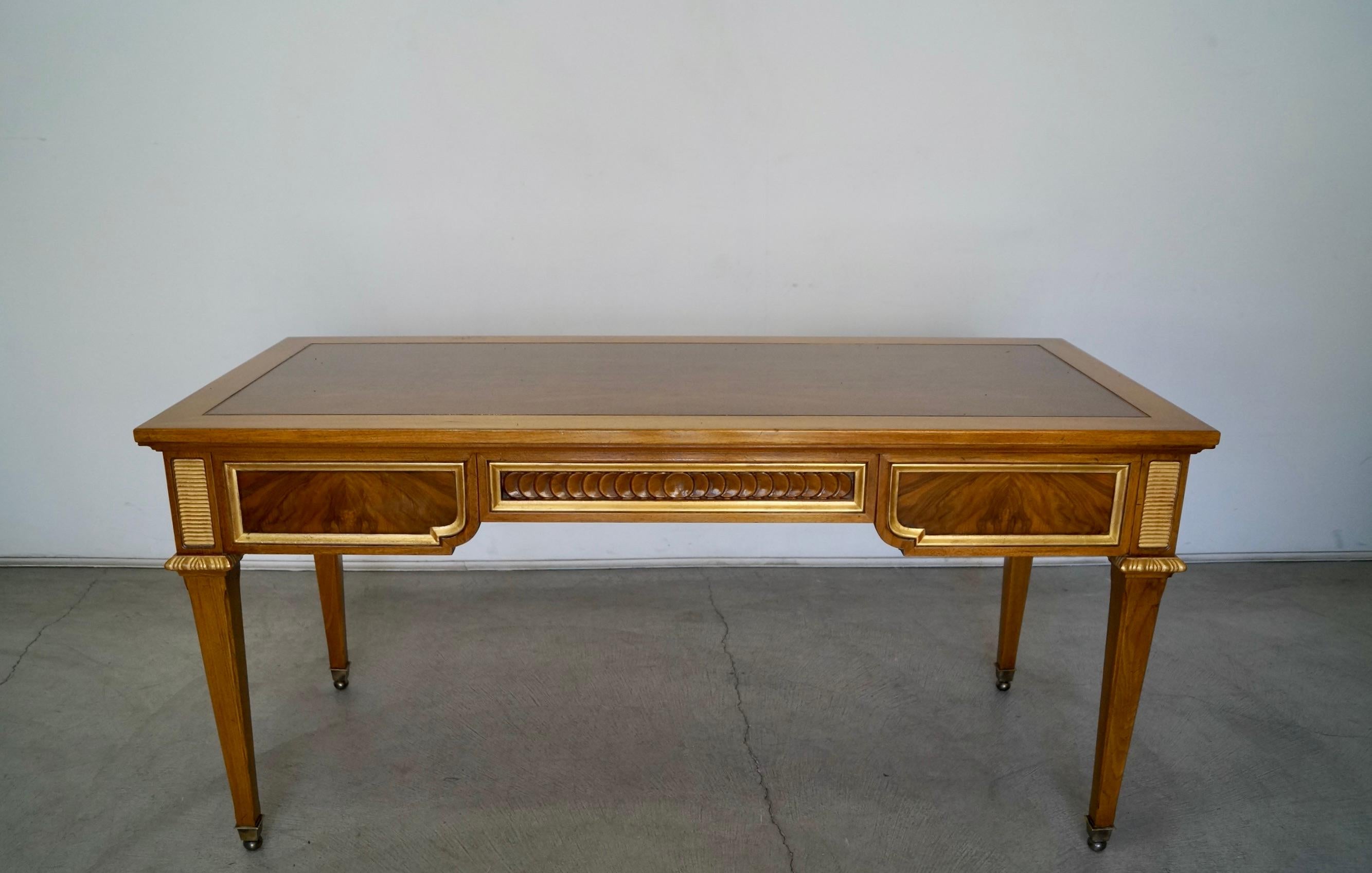 1960s Hollywood Regency Neoclassical Revival Karges Writing Desk For Sale 3