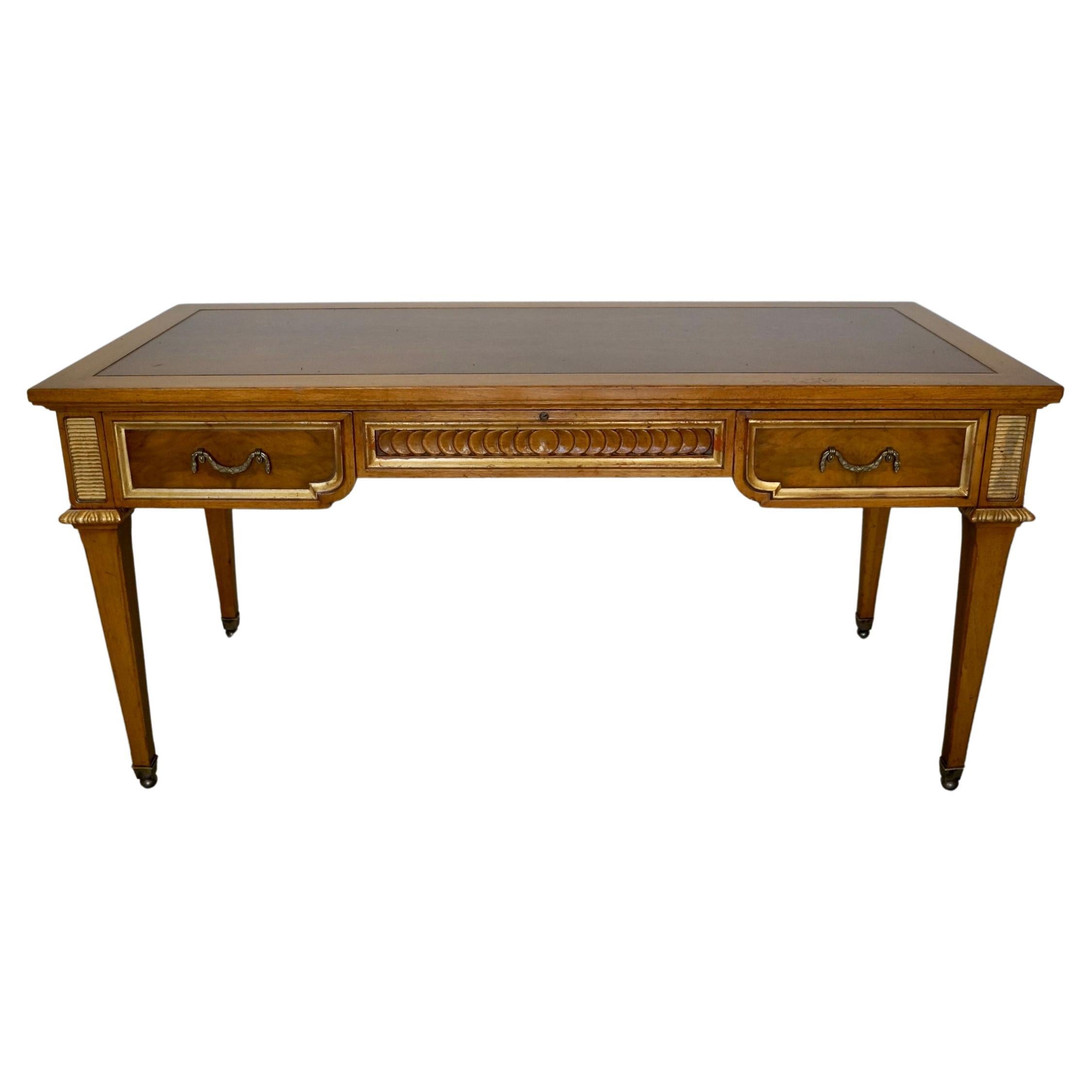 1960s Hollywood Regency Neoclassical Revival Karges Writing Desk For Sale
