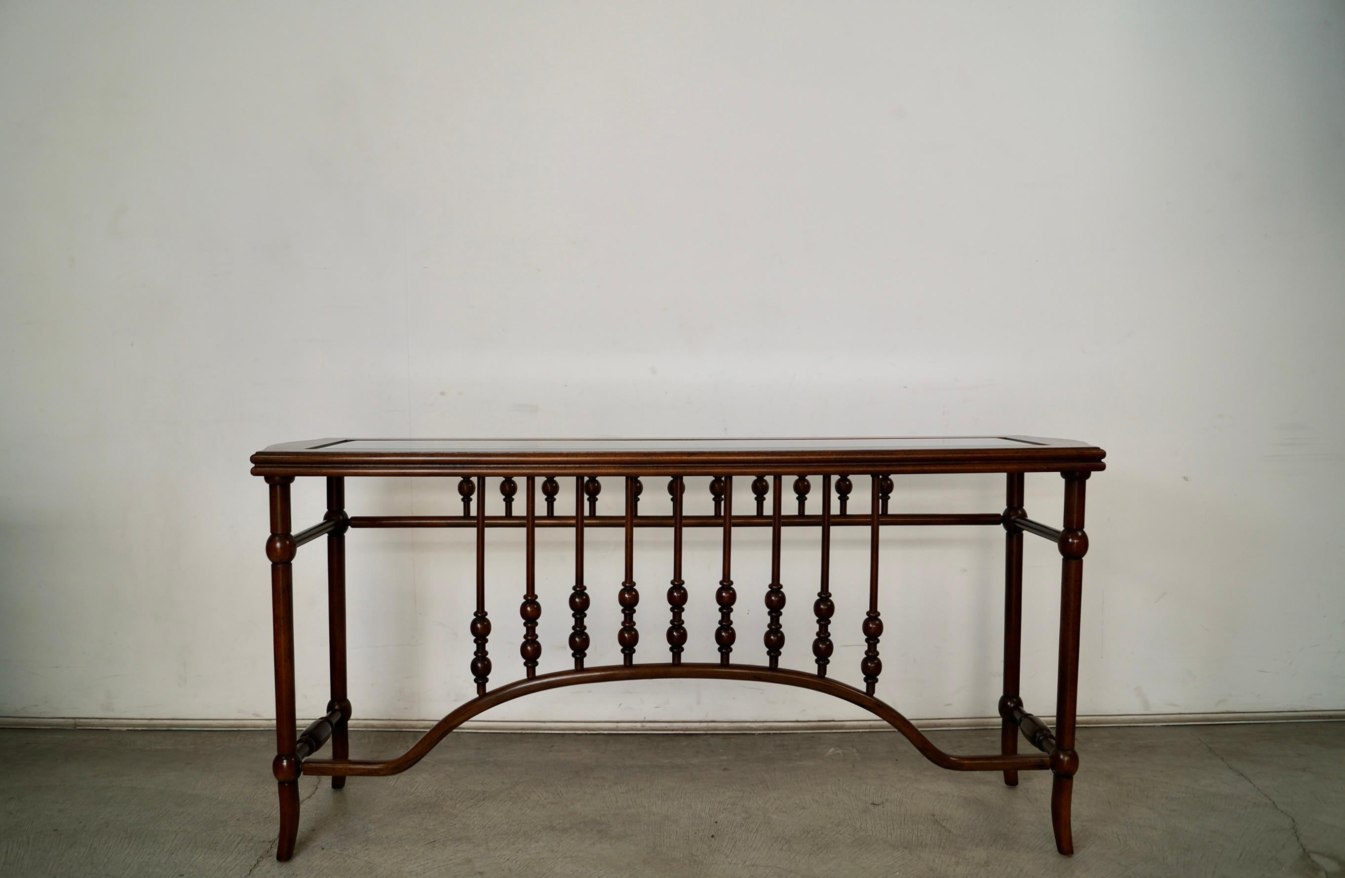 Colonial espagnol 1960's Hollywood Regency Spanish Entrance Table / Console Table en vente
