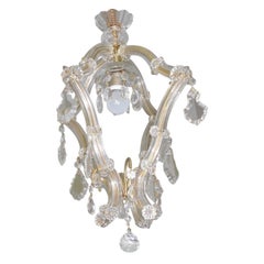 1960's Hollywood Regency style Art Glass Ceiling Lantern From Italy