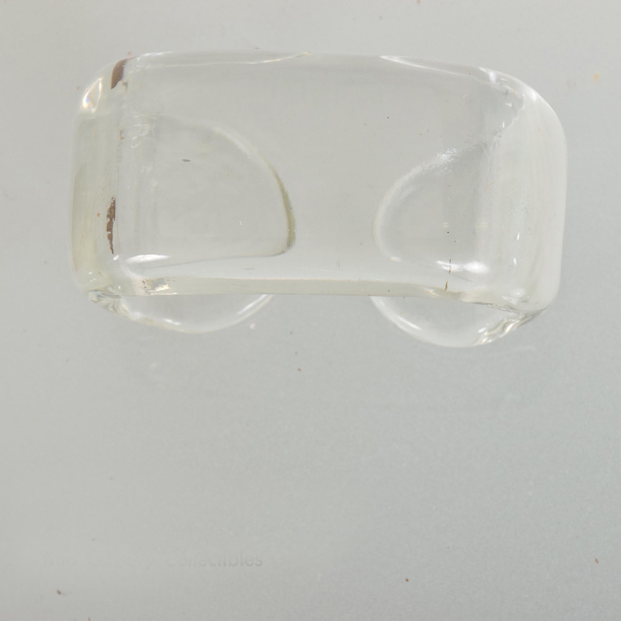 1960s Hollywood Regency Style  Daum France Art Glass Napkin Ring Holders - 6 - 2