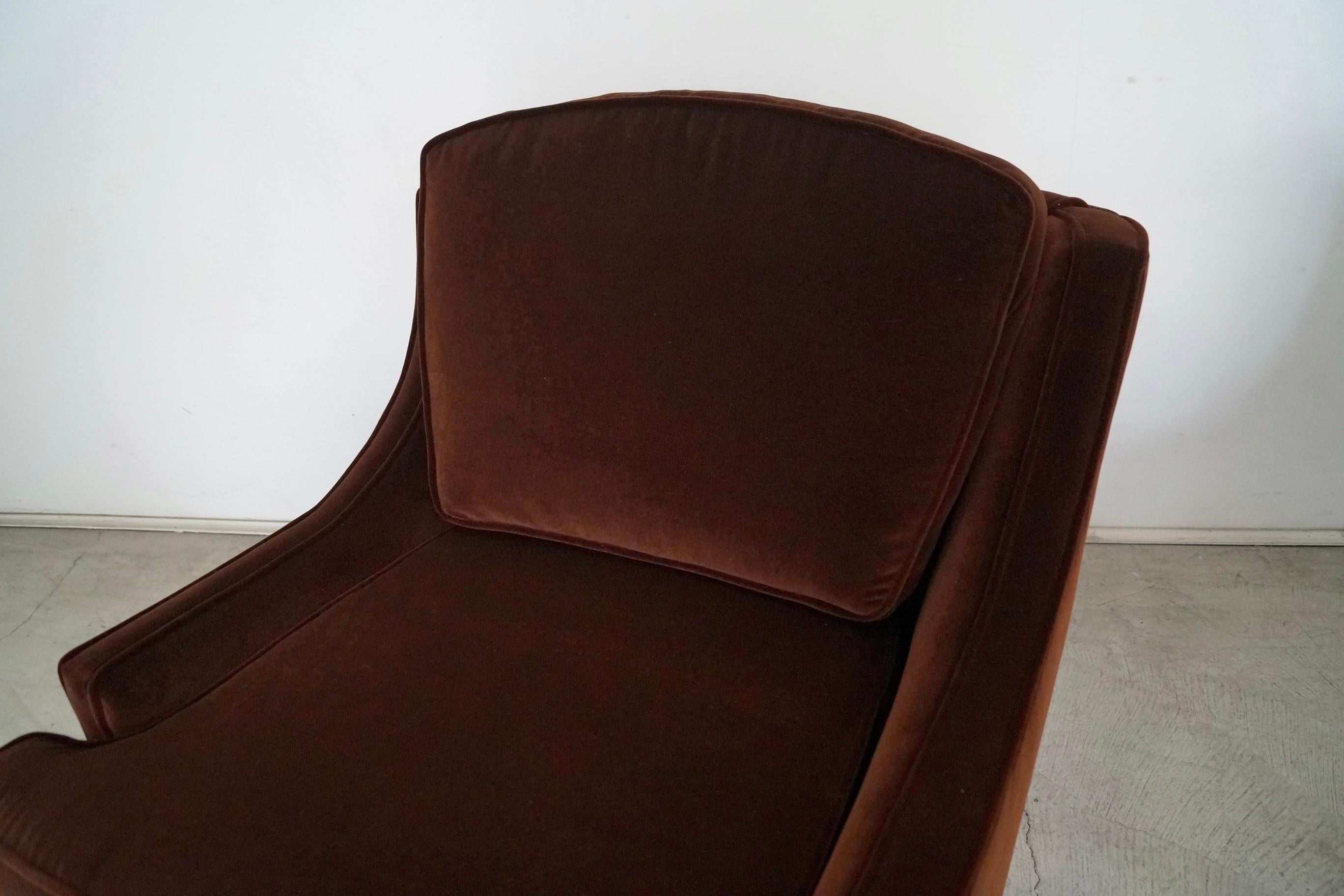 1960s Hollywood Regency Velvet Lounge Chairs, a Pair 12