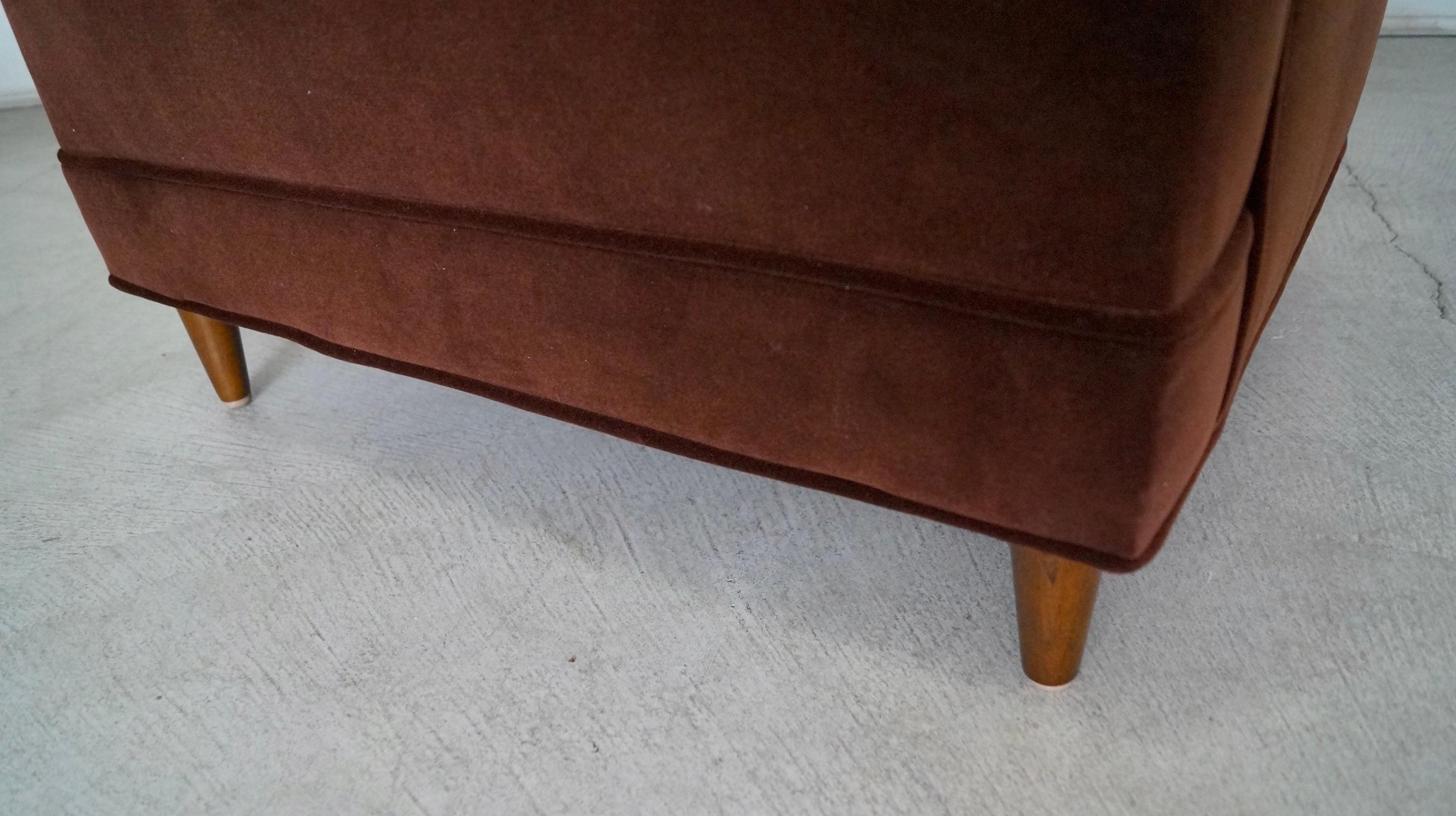 1960s Hollywood Regency Velvet Lounge Chairs, a Pair 13