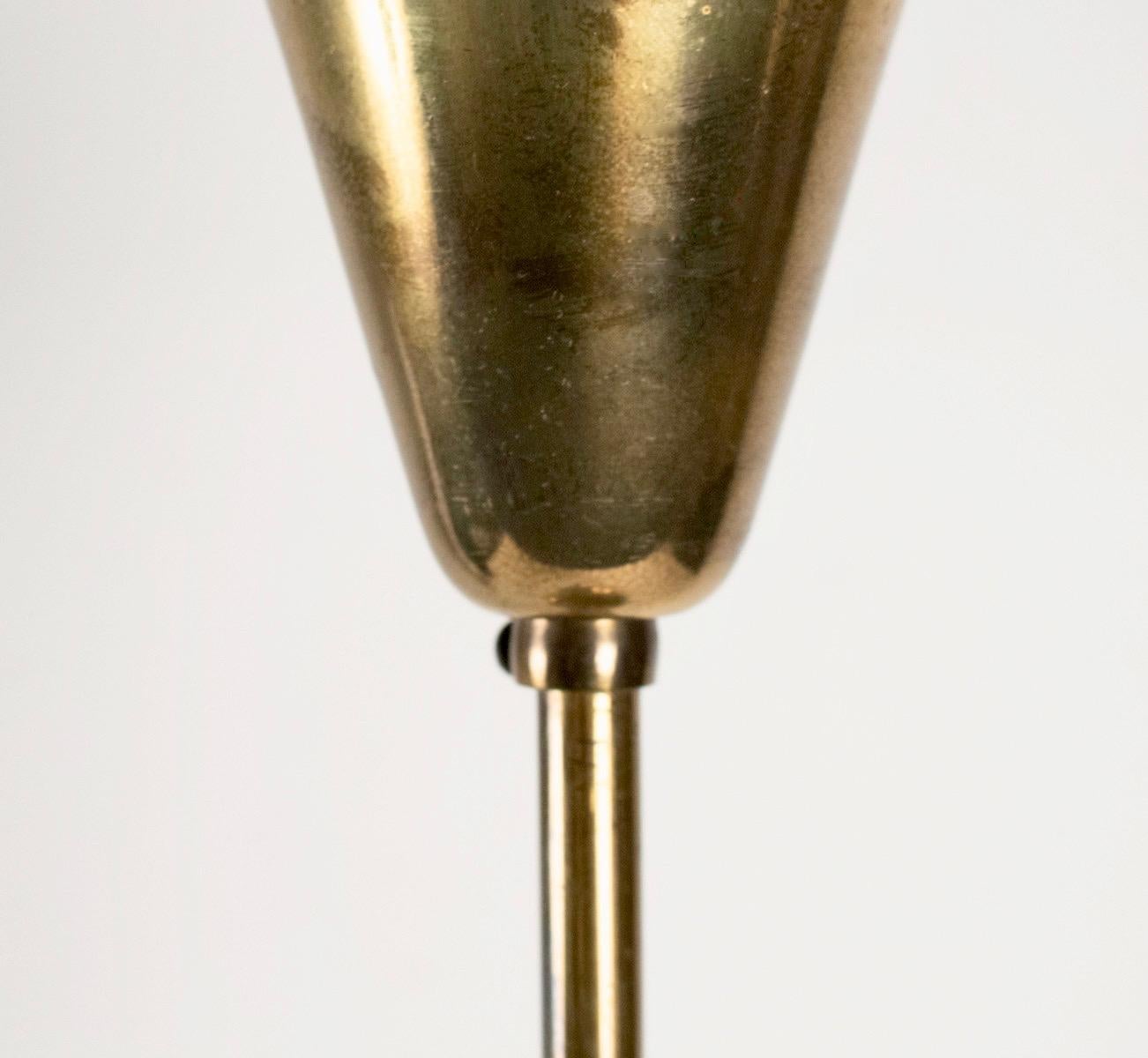 1960s Holm Sørensen Brutalist Brass Pendant 1