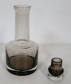 1960s Holmegaard Smoked Glass Decanter by Per Lutkin, Denmark