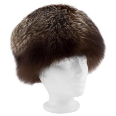 Vintage 1960's Holt Renfrew Raccoon Hat 