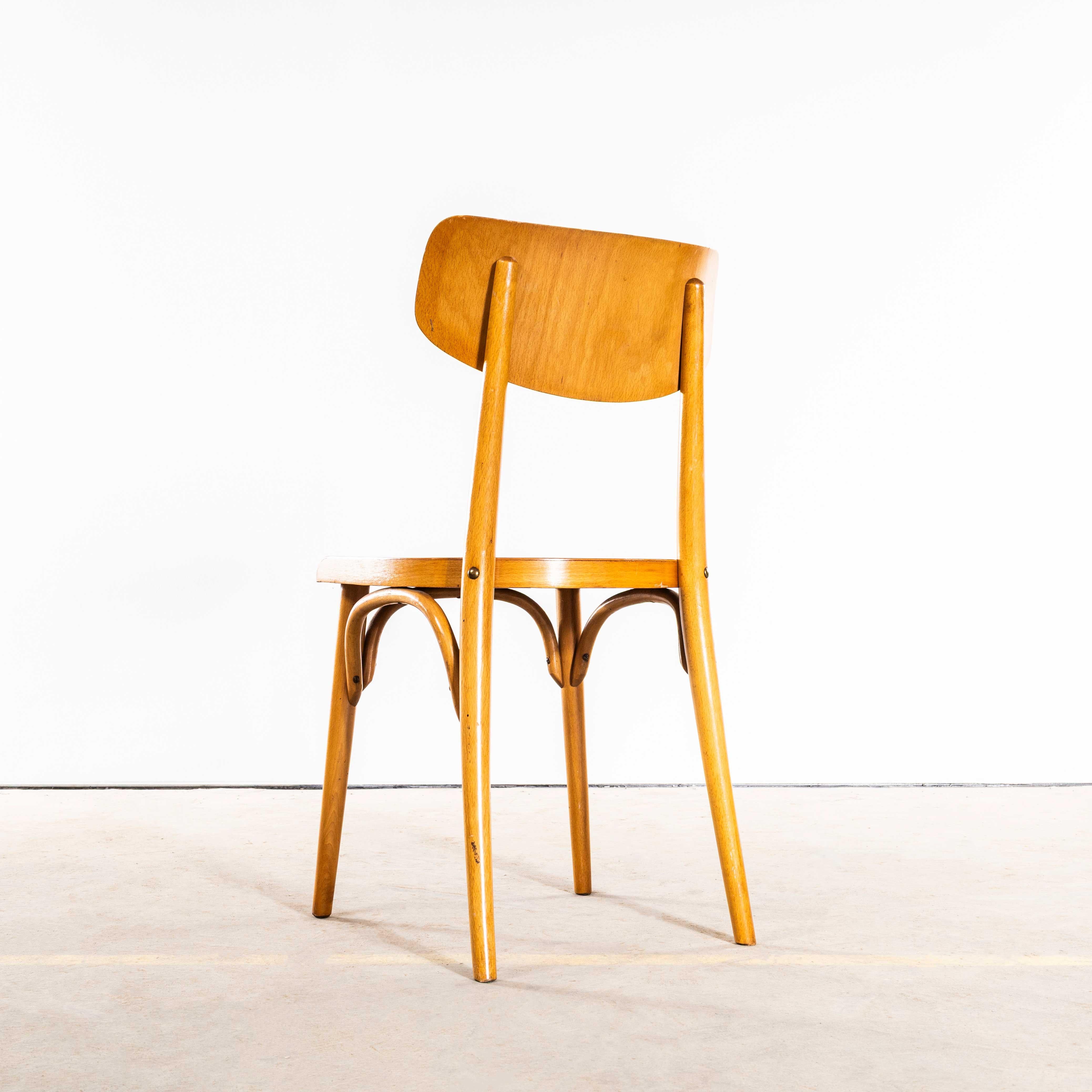 1960's Honey Glossed Shield Back Dining Chairs - Set Of Four For Sale 3