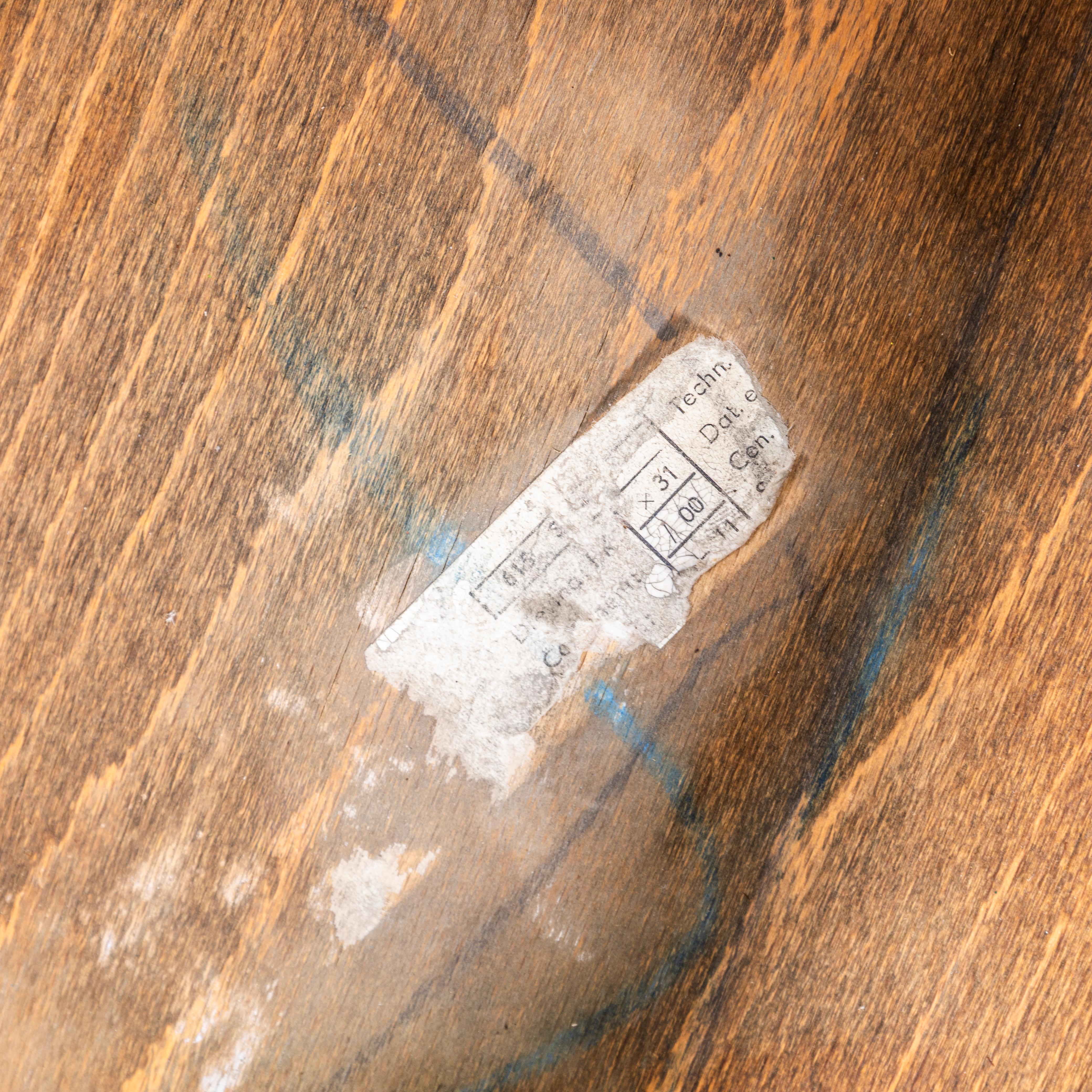 Sedie da pranzo a due gradini con schienale a scala del 1960 Honey in vendita 6