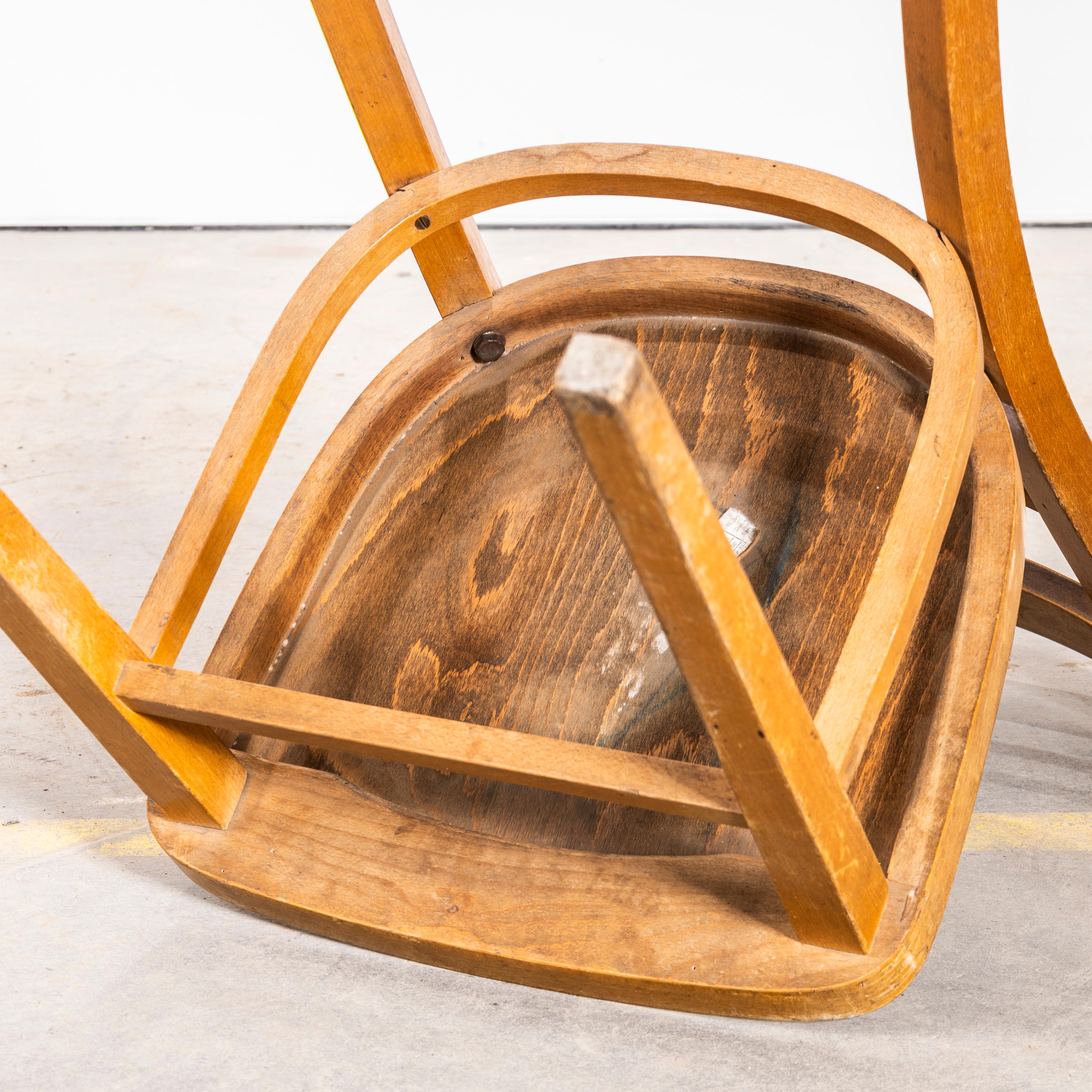 Sedie da pranzo a due gradini con schienale a scala del 1960 Honey in vendita 7