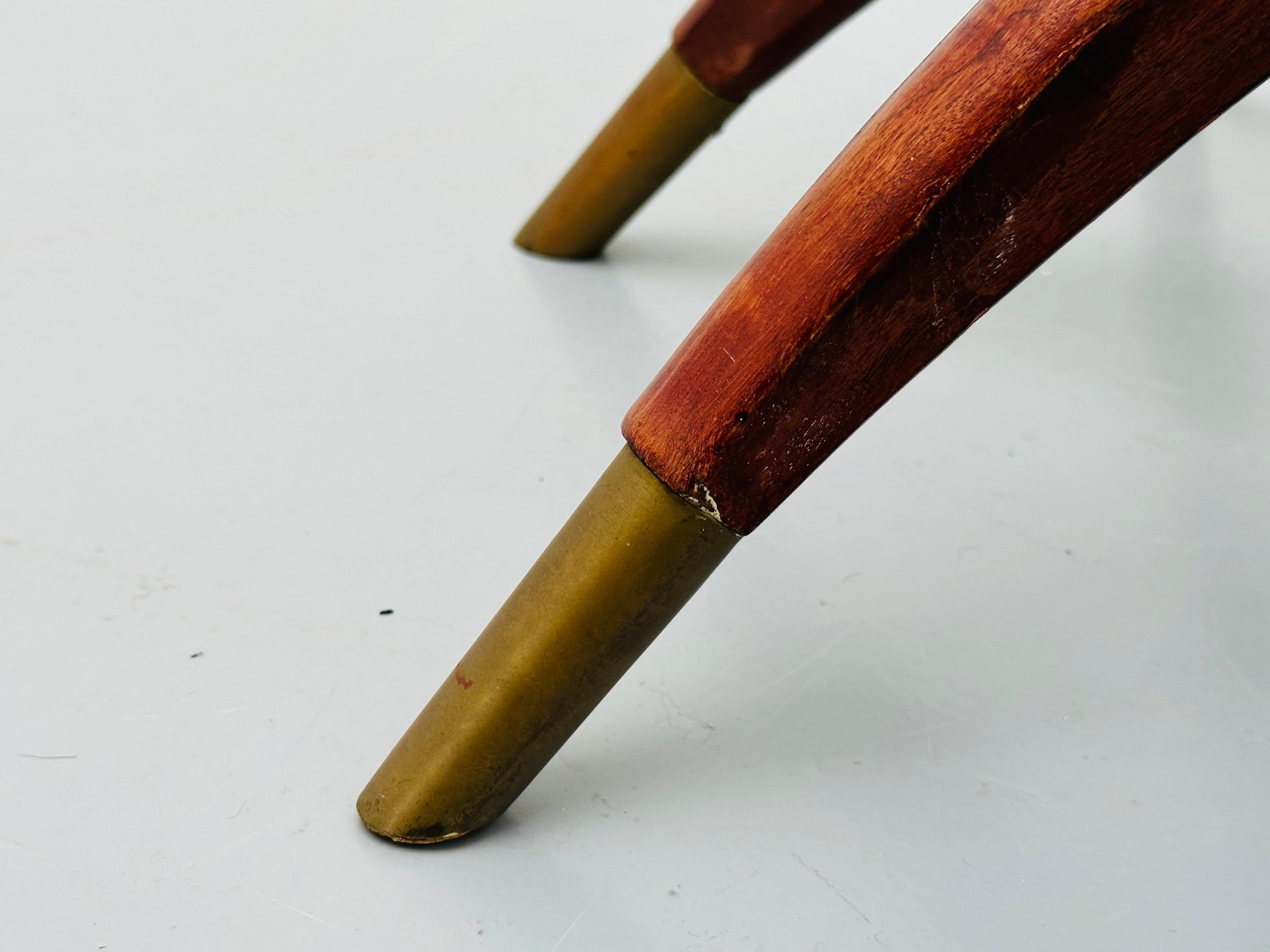 1960s Hong Kong Spider Leg Engraved Brass Tray Foldable Coffee or Side Table For Sale 8