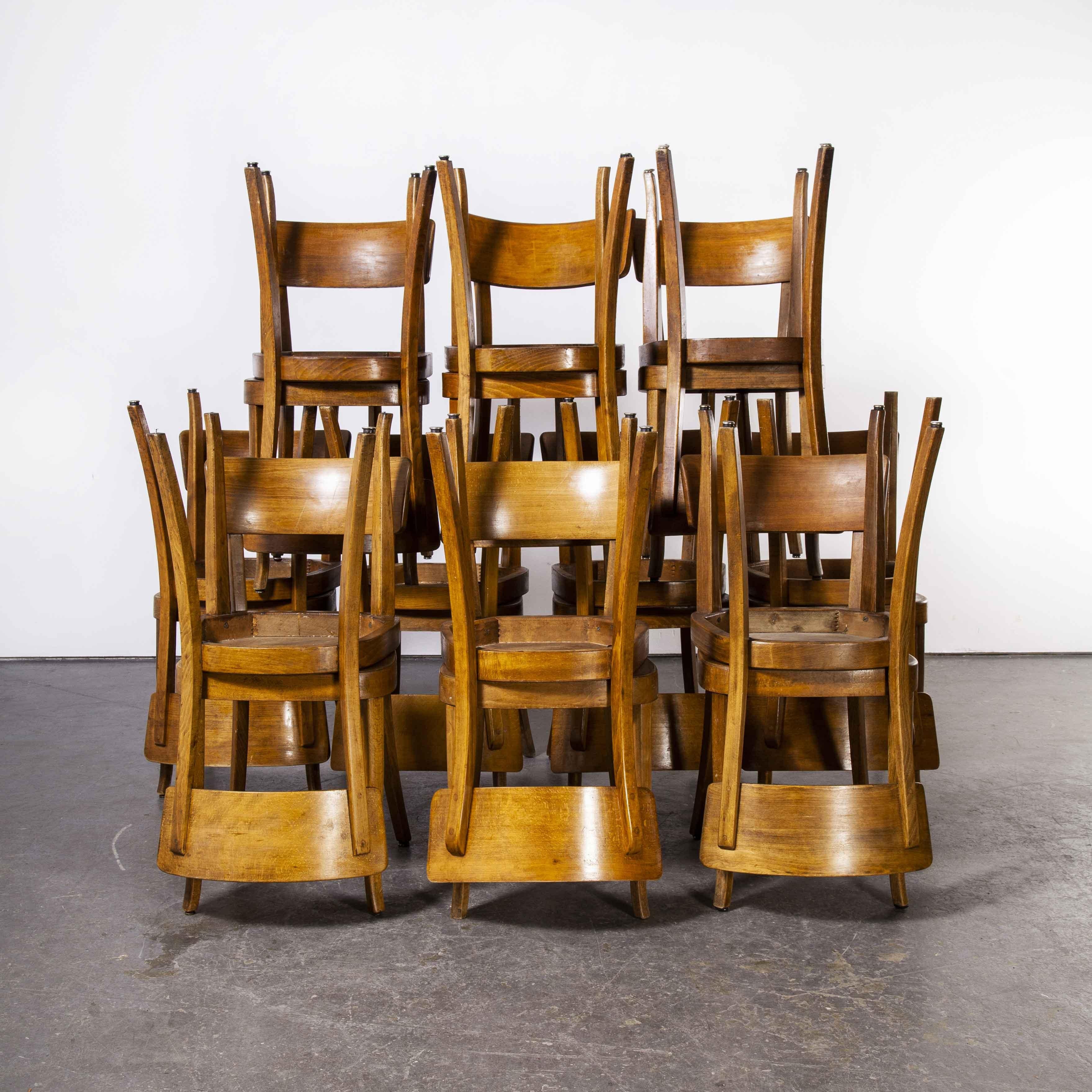 1960's Horgen Glarus Beech Dining Chairs, Set of Twenty 3