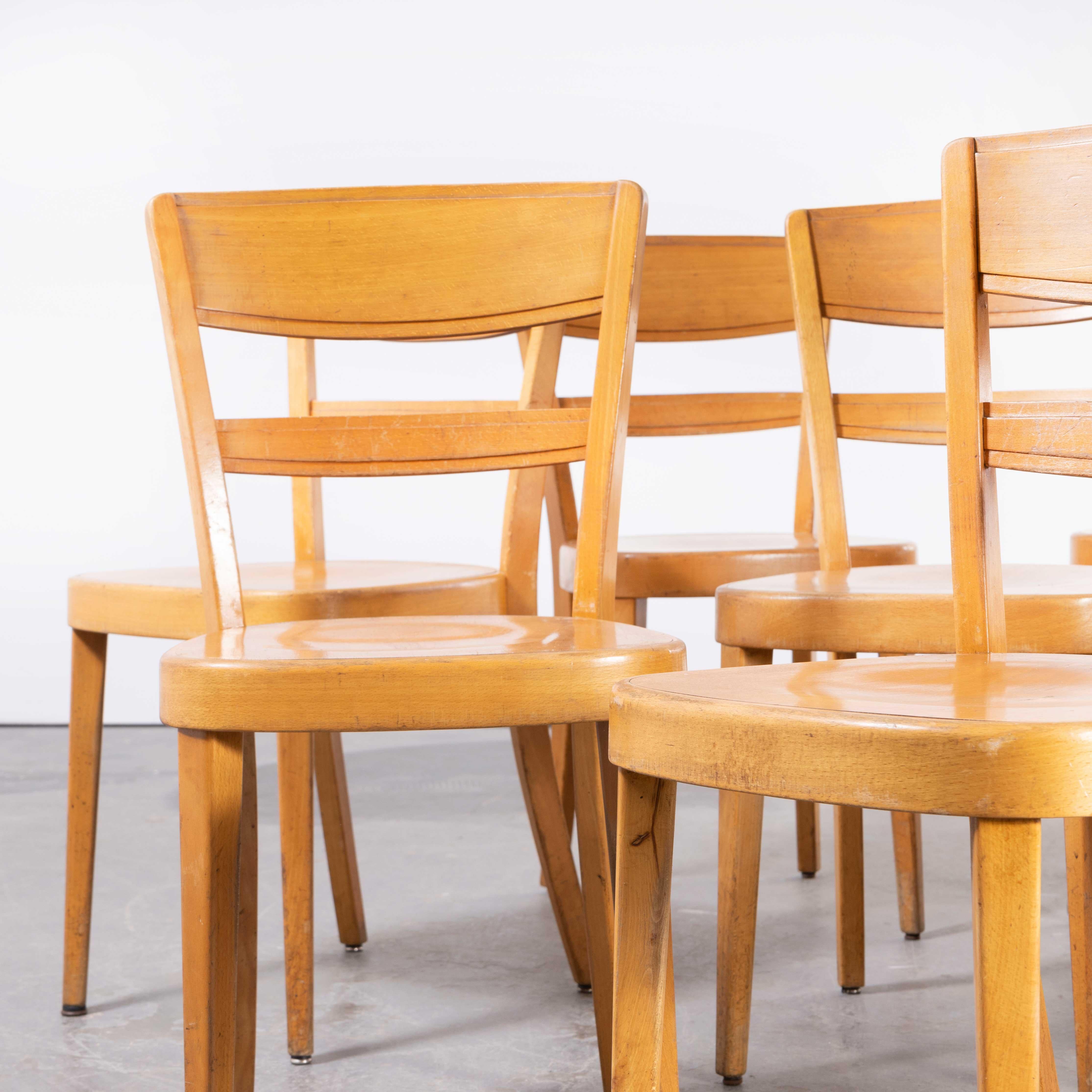1960's Horgen Glarus Beech Ladder Back Dining Chairs - Set Of Eight For Sale 2