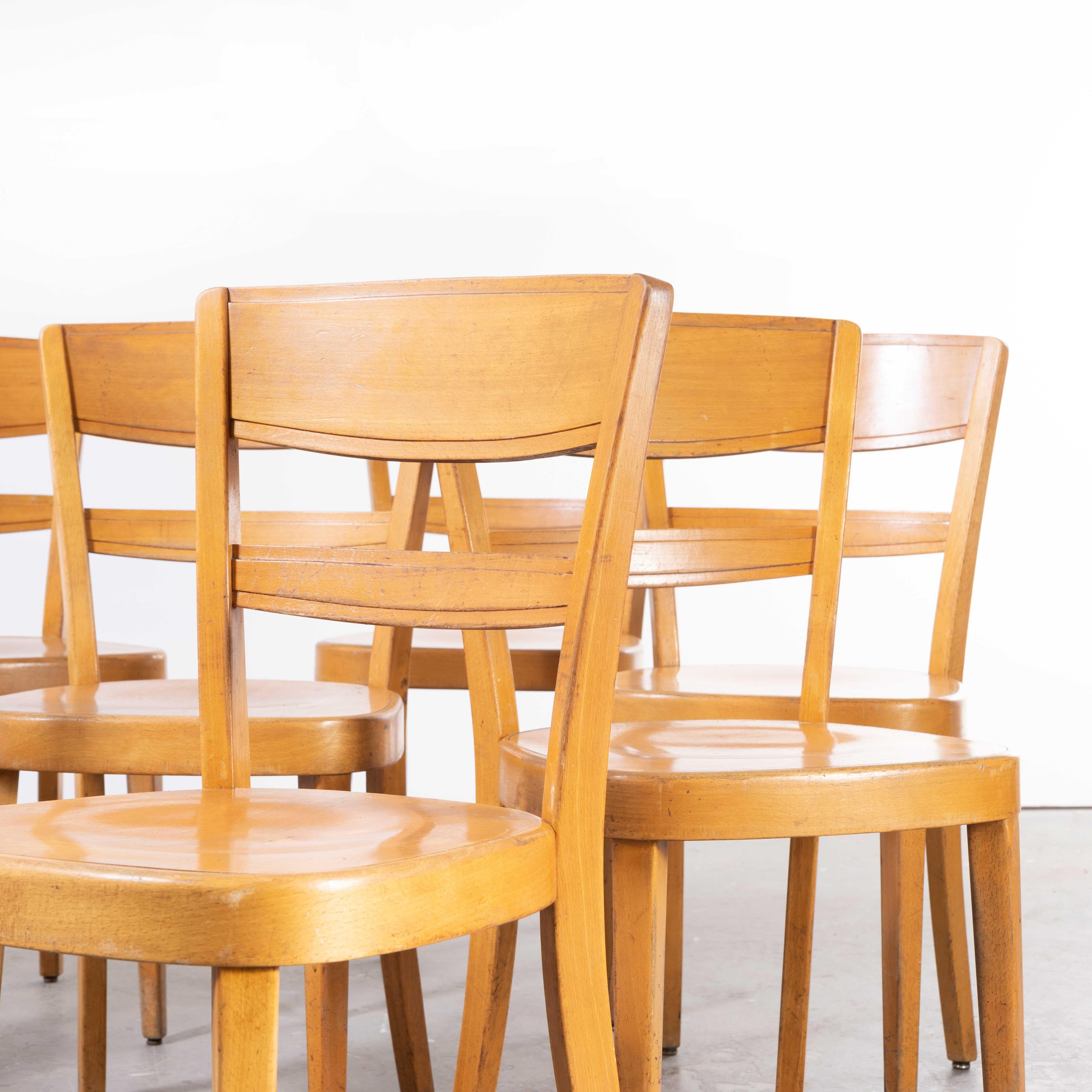 1960's Horgen Glarus Beech Ladder Back Dining Chairs - Set Of Eight For Sale 3