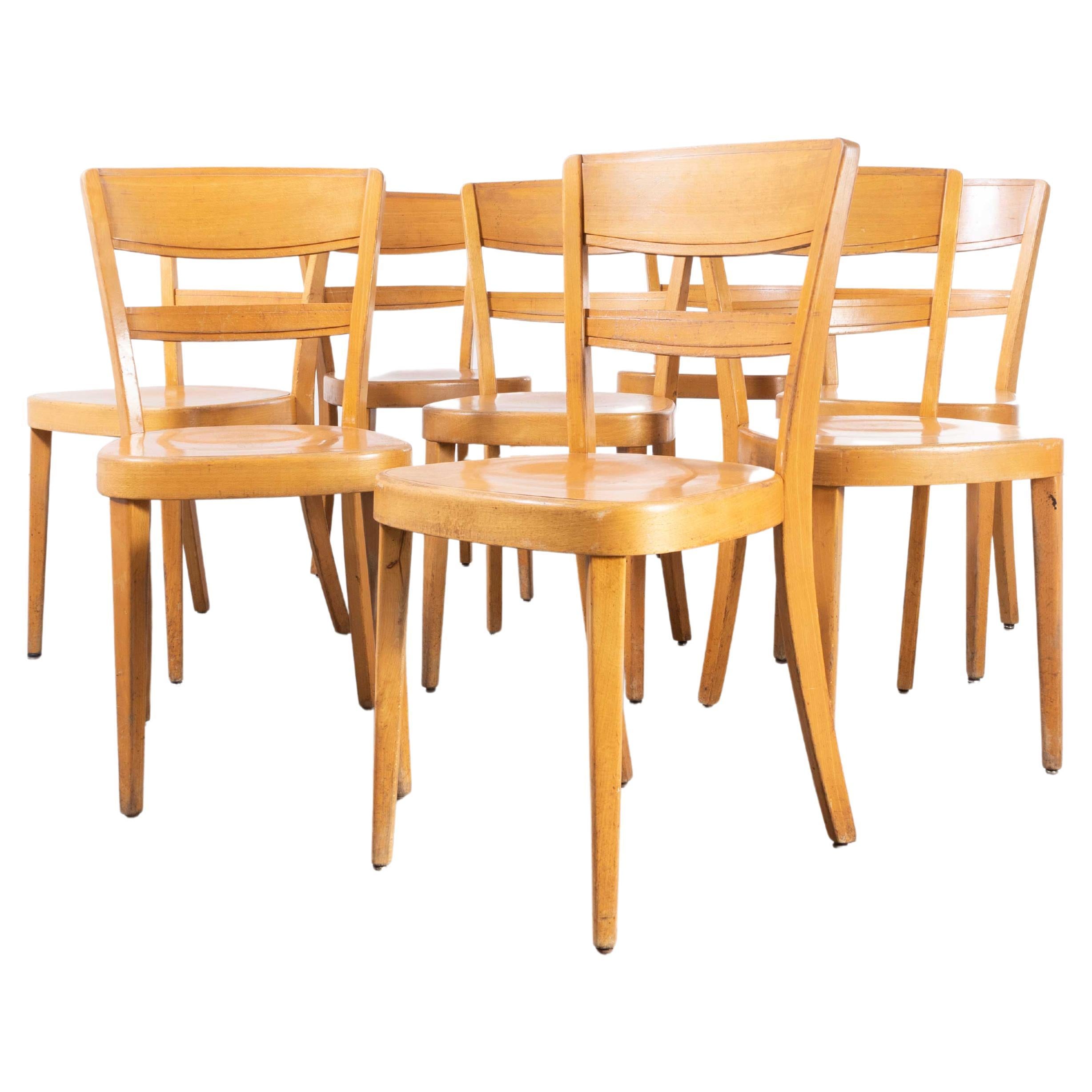 1960's Horgen Glarus Beech Ladder Back Dining Chairs - Set Of Eight For Sale