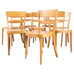Vintage 1960's Horgen Glarus Beech Ladder Back Dining Chairs - Set Of Eight