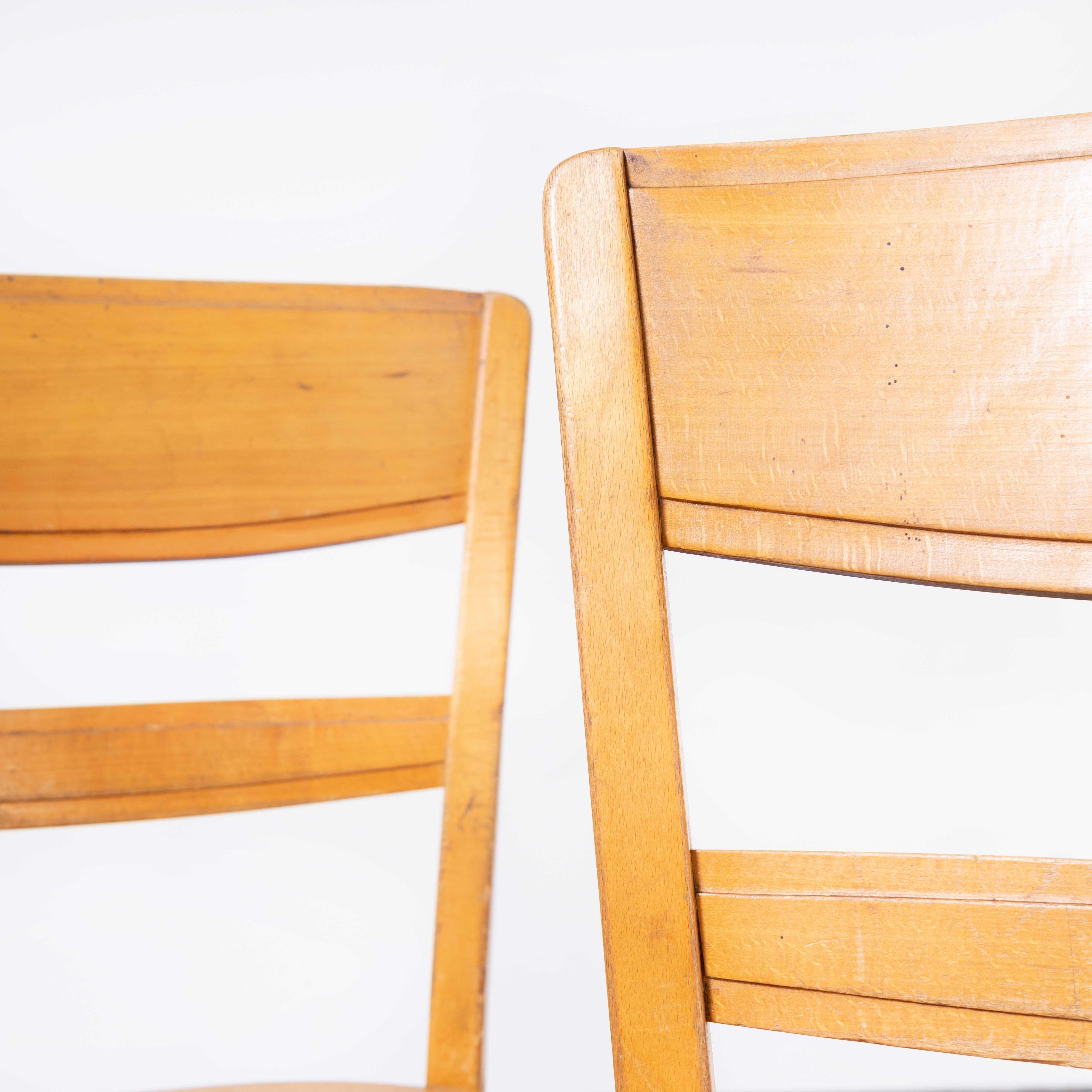 Chaises de salle à manger en hêtre à dossier échelonné Horgen-Glarus des années 1960, ensemble de six chaises en vente 4