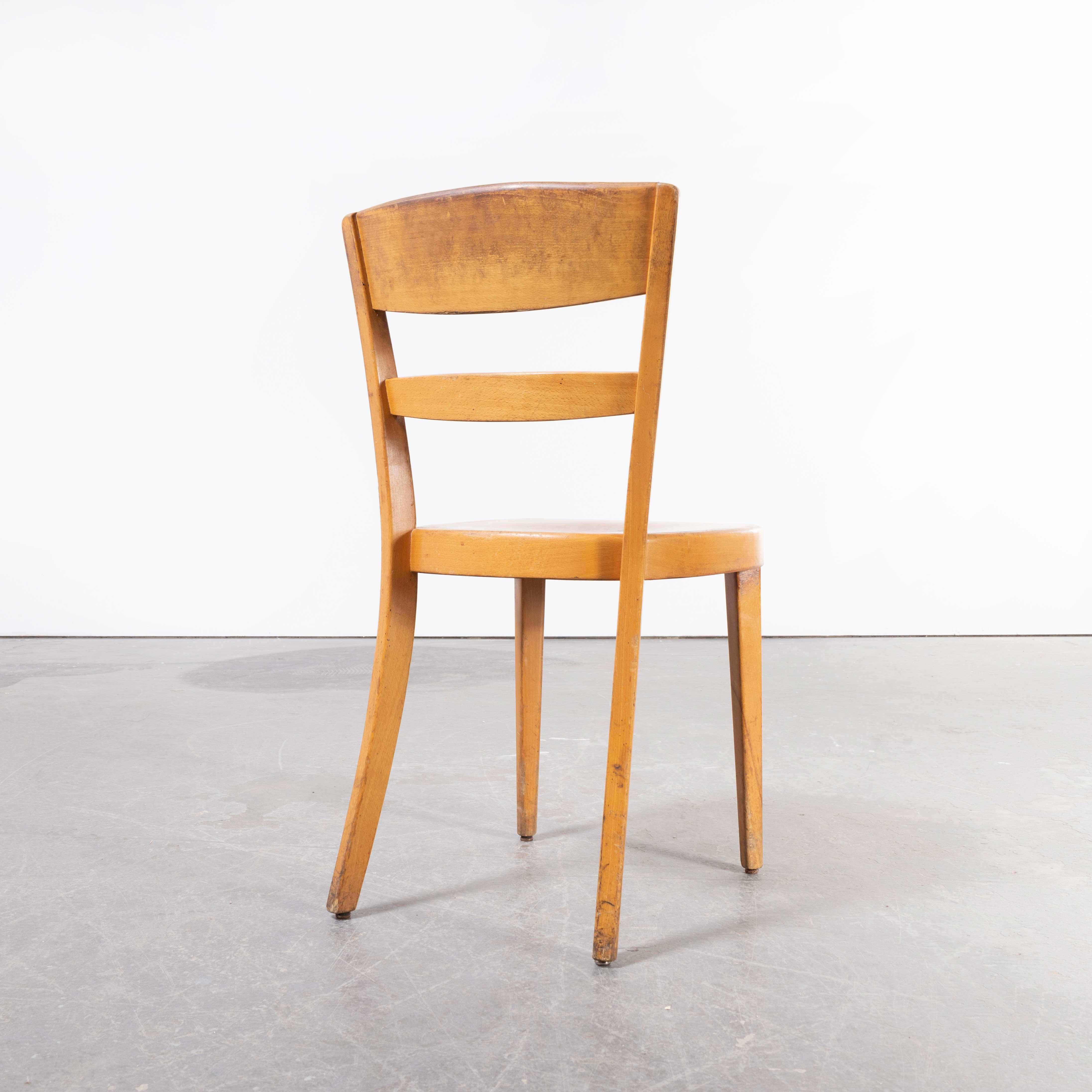 Swiss 1960's Horgen Glarus Beech Ladder Back Dining Chairs, Set of Six For Sale