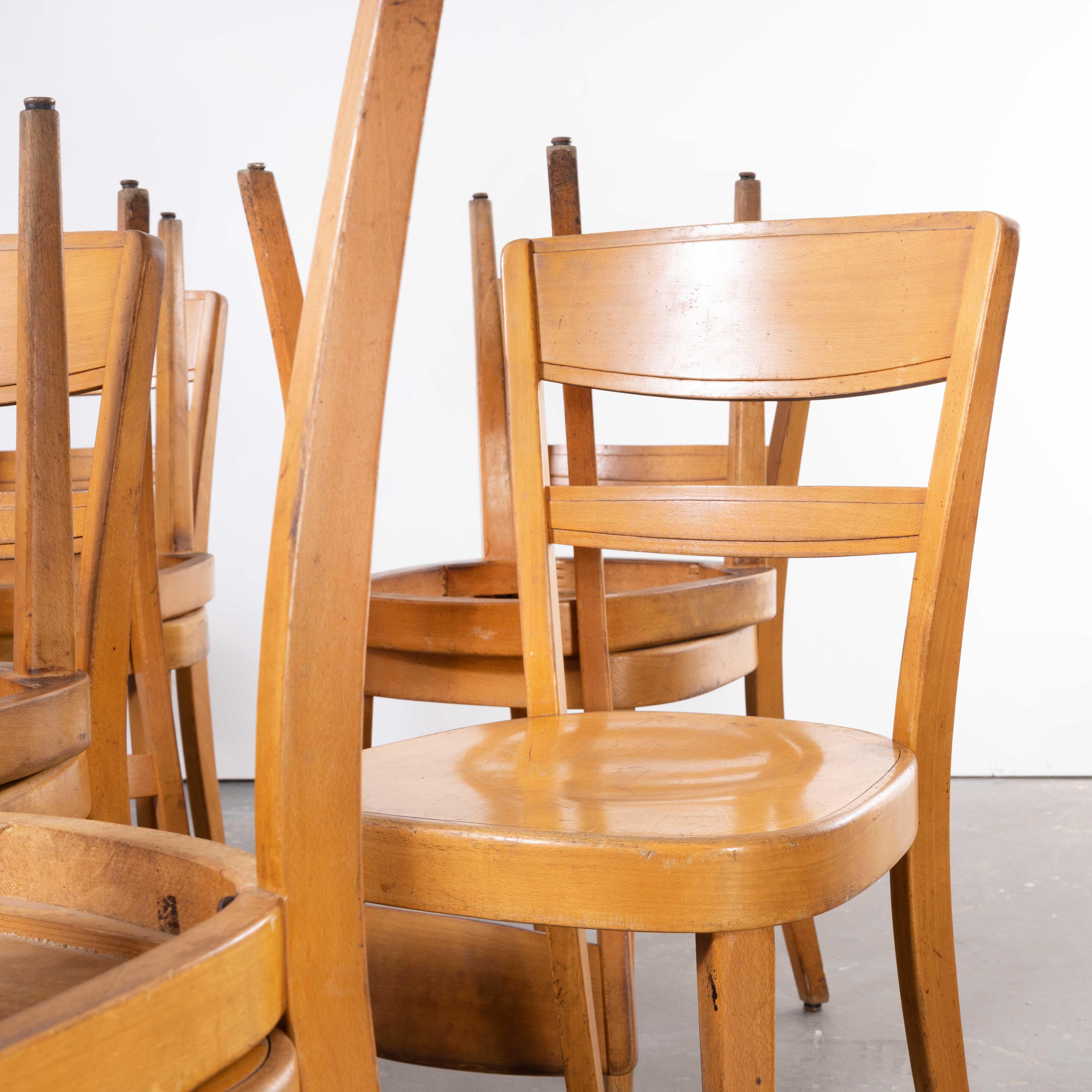 1960's Horgen Glarus Beech Ladder Back Dining Chairs - Various Quantities Availa For Sale 5