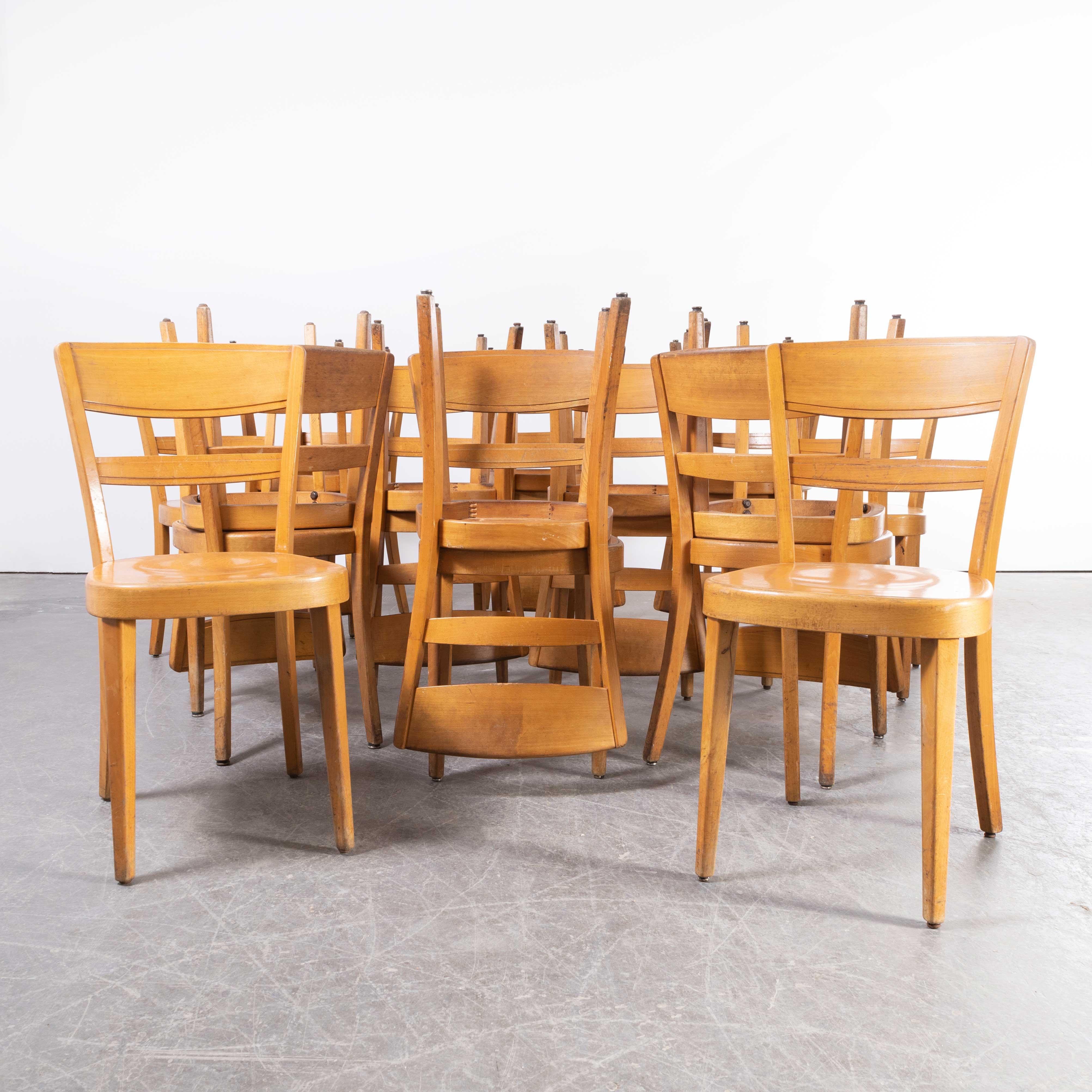 Mid-20th Century 1960's Horgen Glarus Beech Ladder Back Dining Chairs - Various Quantities Availa For Sale