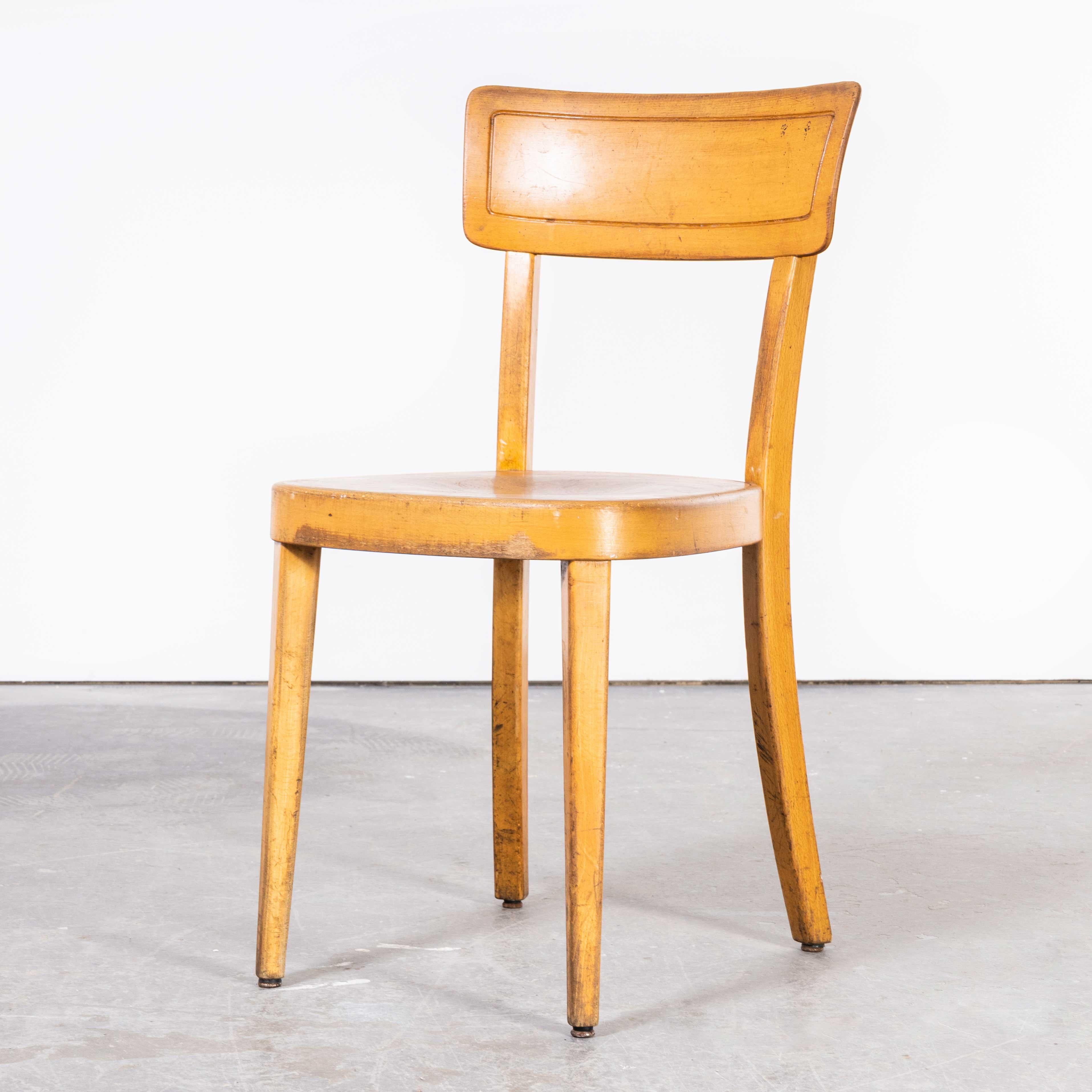 Swiss 1960's Horgen Glarus Beech Saddle Back Dining Chairs - Set Of Eight For Sale