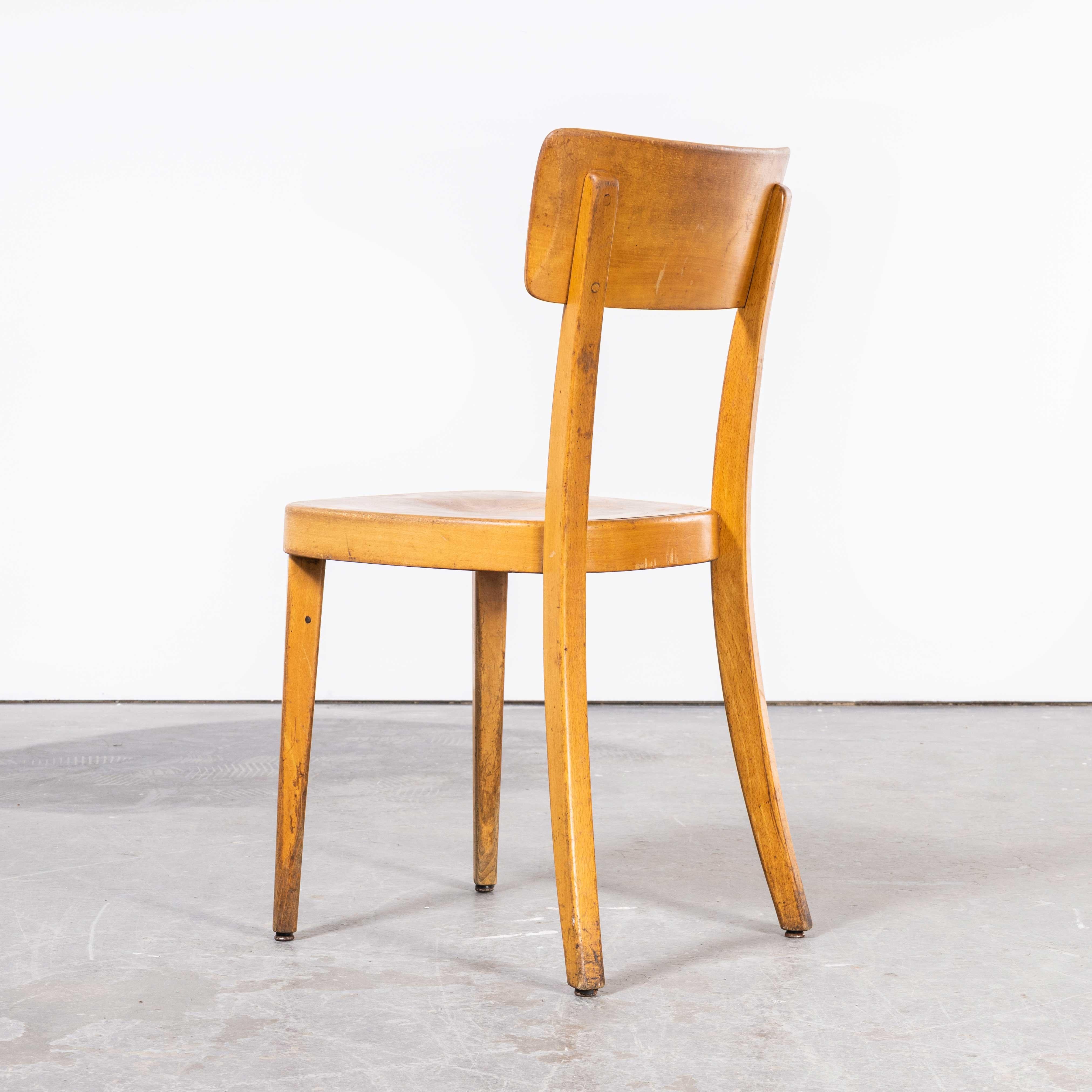 Mid-20th Century 1960's Horgen Glarus Beech Saddle Back Dining Chairs - Set Of Eight For Sale