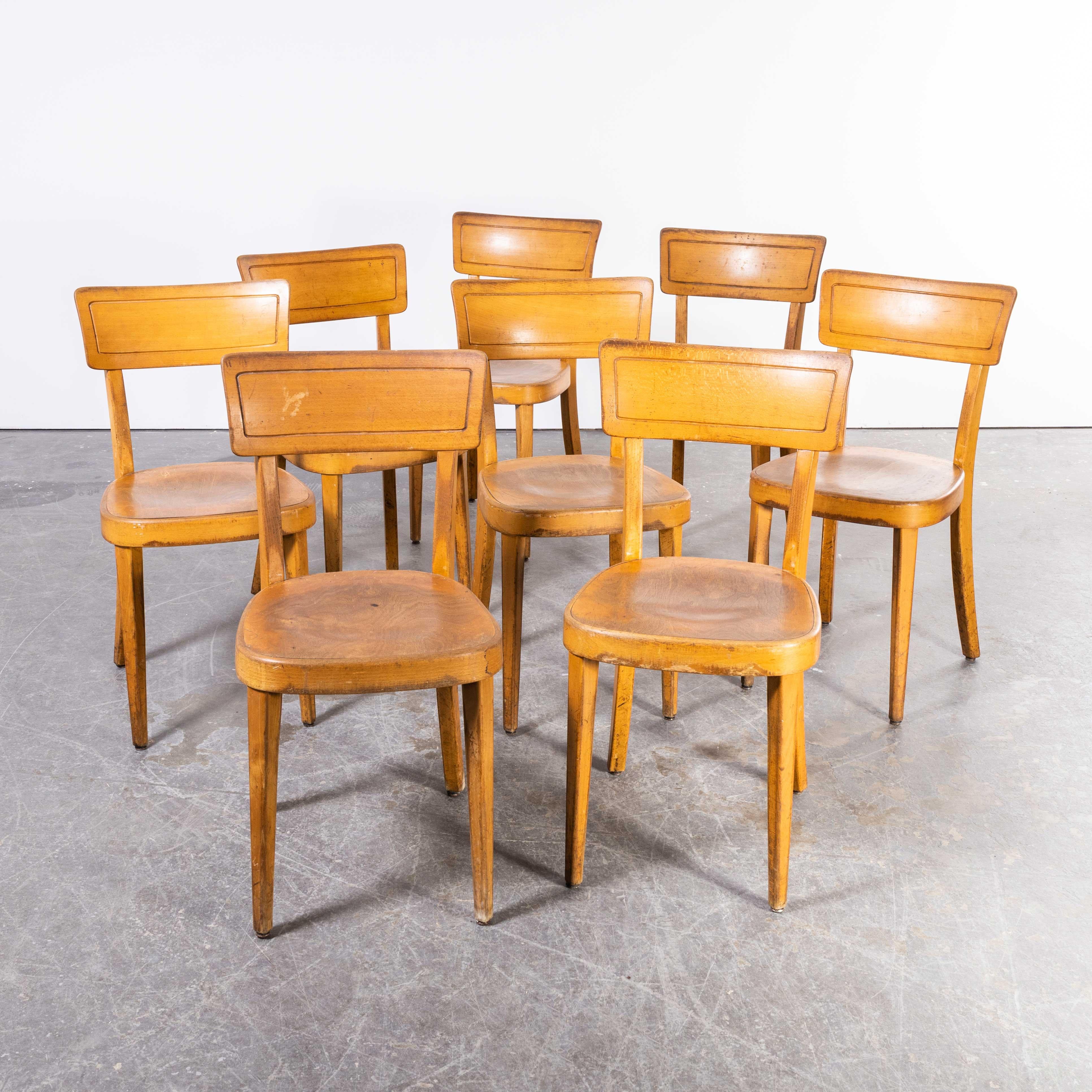 1960's Horgen Glarus Beech Saddle Back Dining Chairs - Set Of Eight For Sale 3