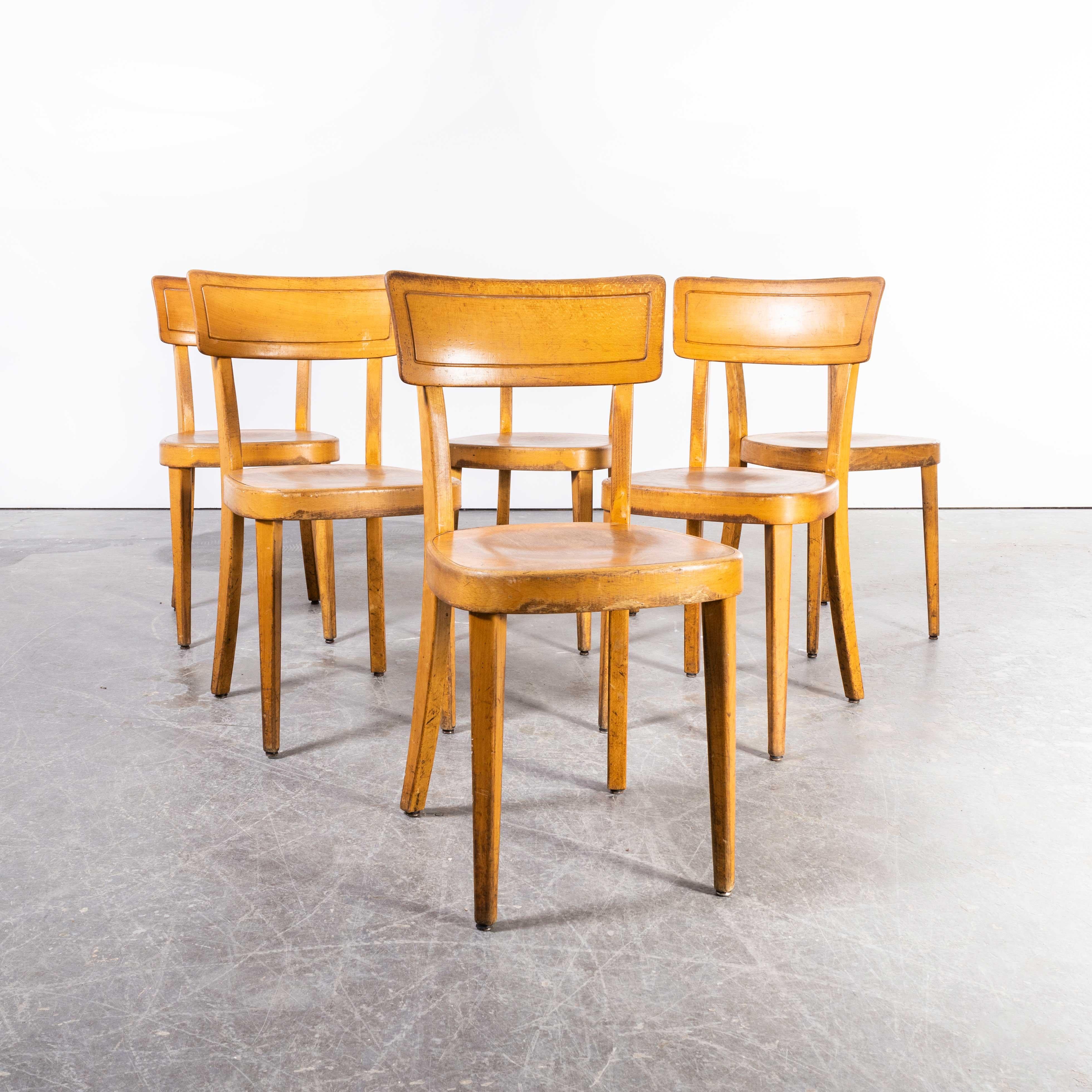 1960's Horgen Glarus Beech Saddle Back Dining Chairs - Set of Six For Sale 3