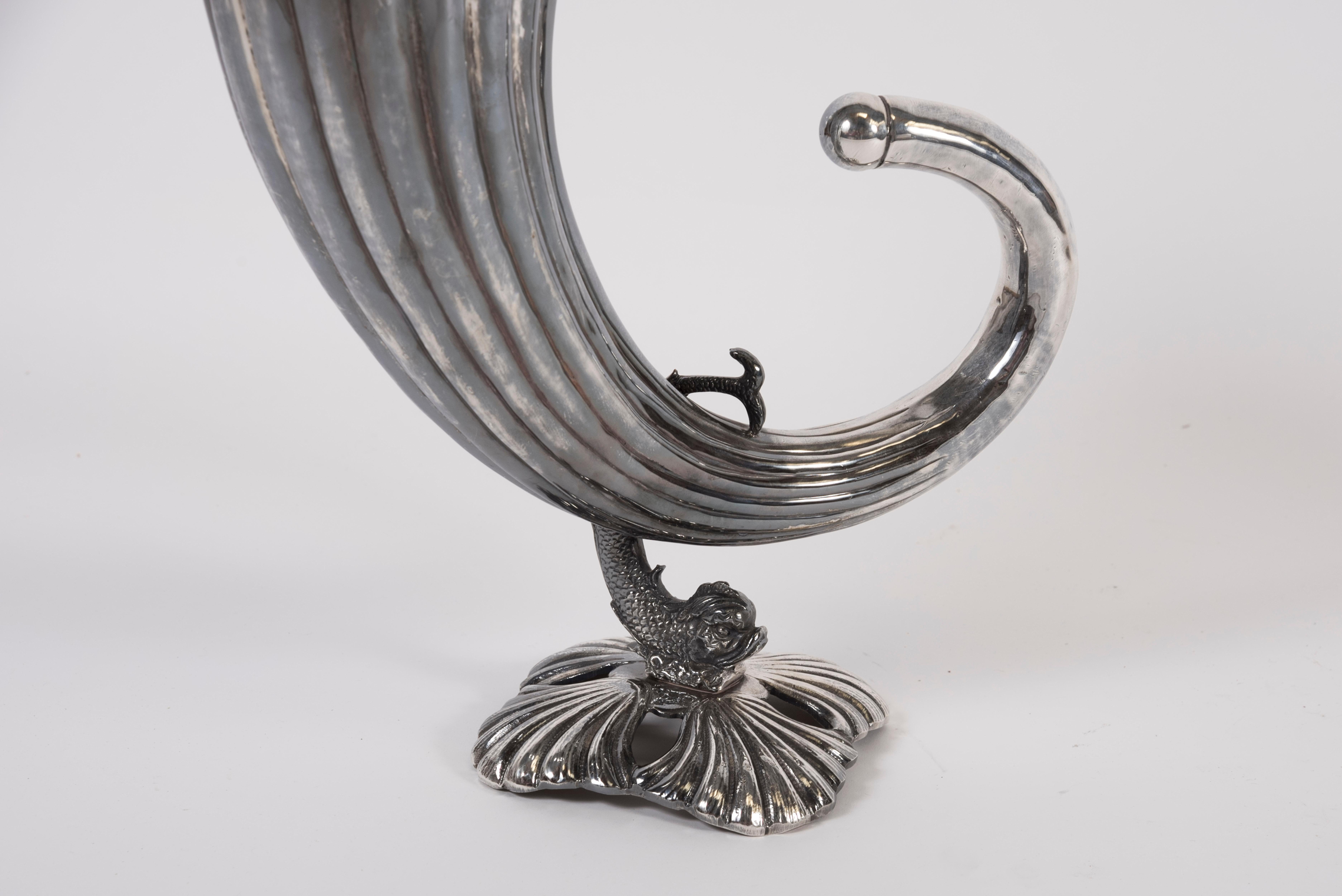 silver plate vase