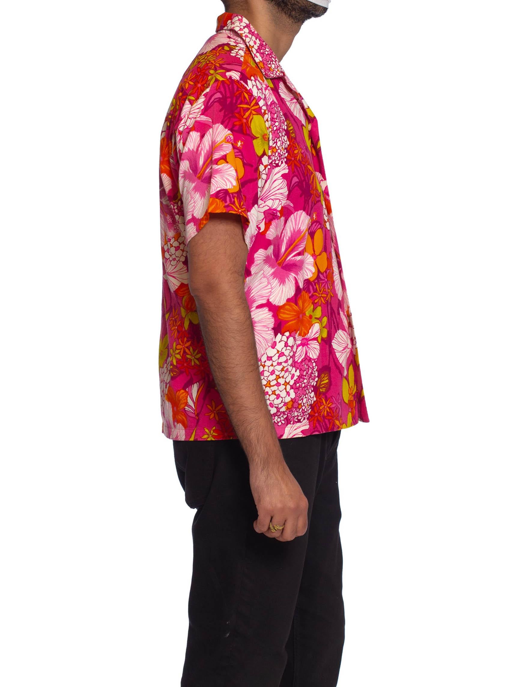 hot pink hawaiian shirt