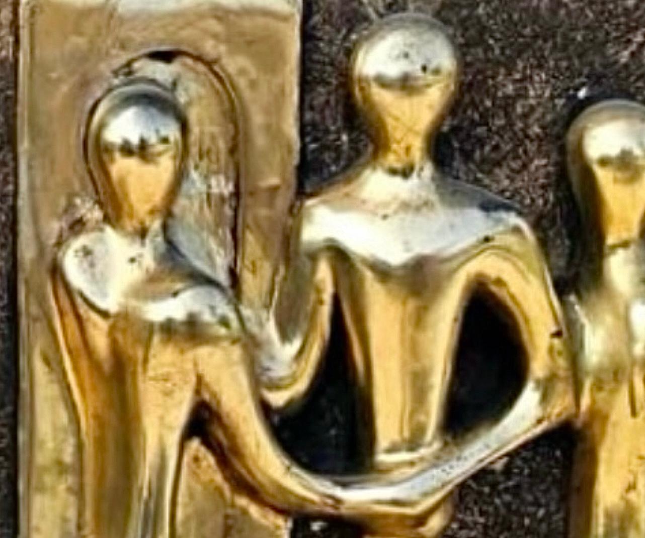 20th Century “Lovers” Huge Brutalist Fiberglass Wall Sculpture Espada for Finesse Originals For Sale