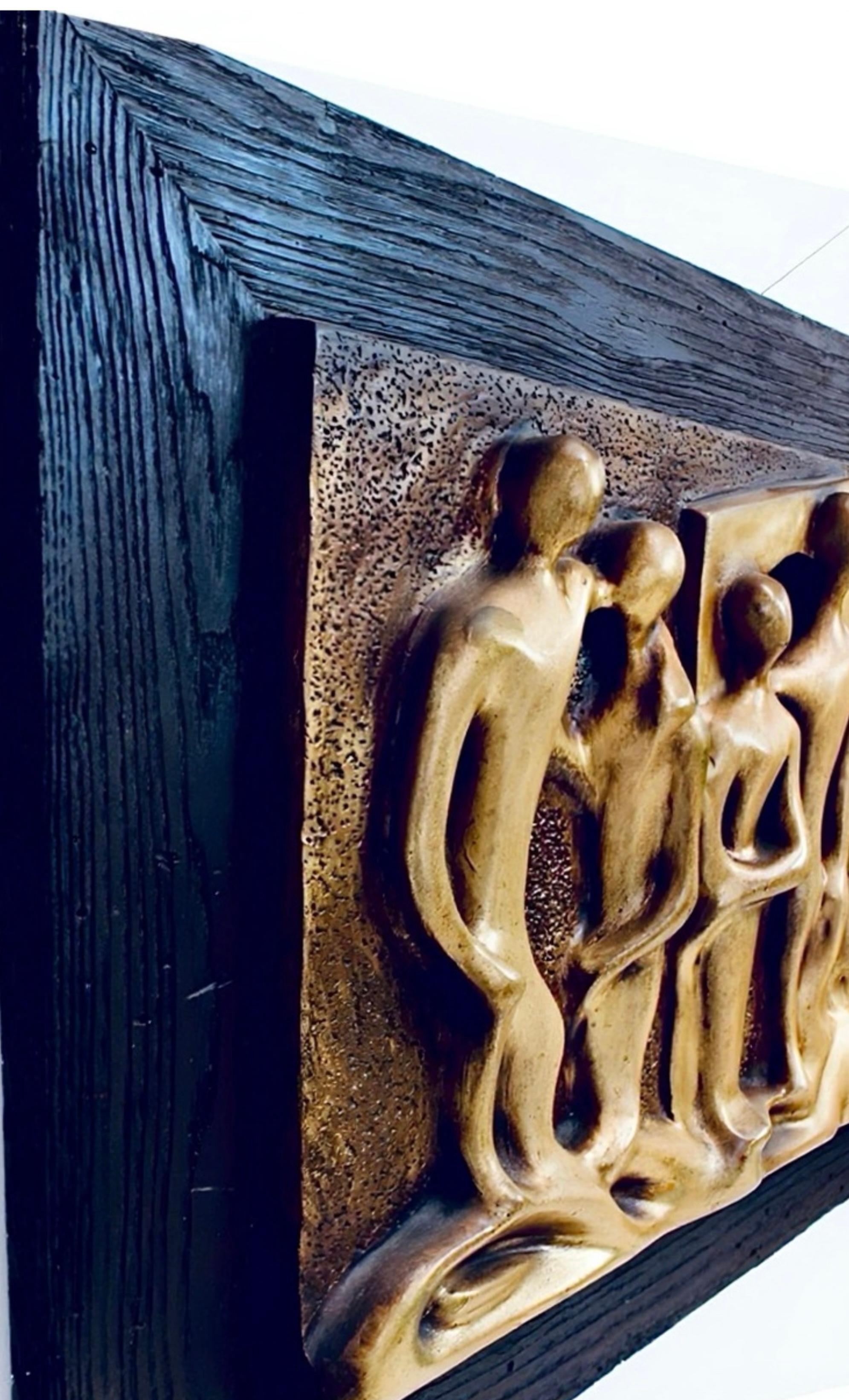 “Lovers” Huge Brutalist Fiberglass Wall Sculpture Espada for Finesse Originals For Sale 1