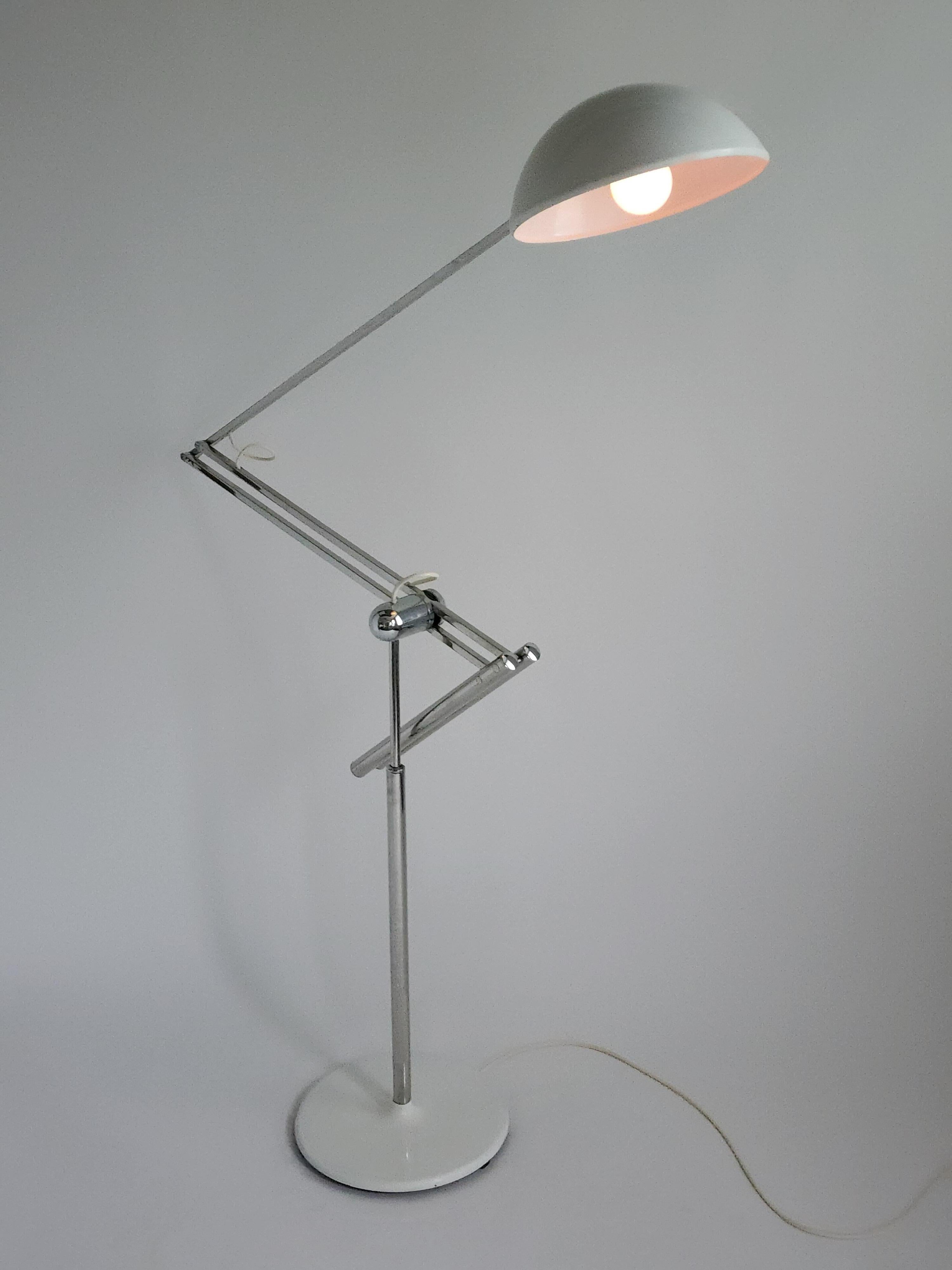 Mid-Century Modern 1960s Huge Reggiani Counterweight Floor Lamp Model 633, Italy